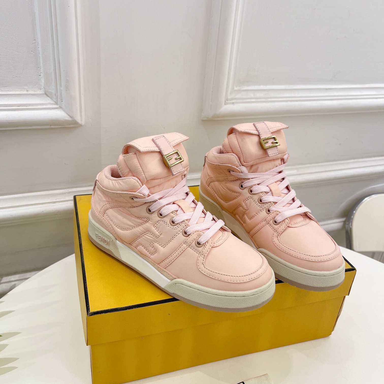 Fendi Match High-Top-Sneaker aus Nylon in Rosa - EUR FASHION