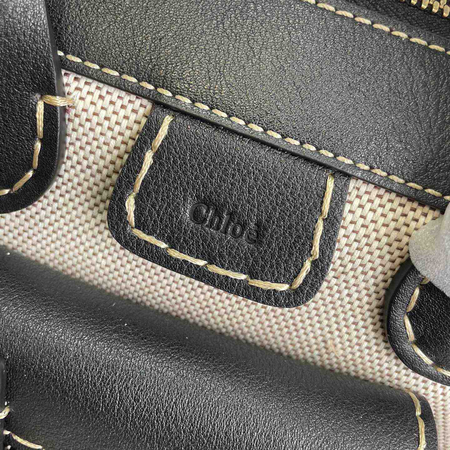 Chloe Edith Beige Schwarz Mini in Umhängetaschen (26,5-16-11 cm) - EUR FASHION
