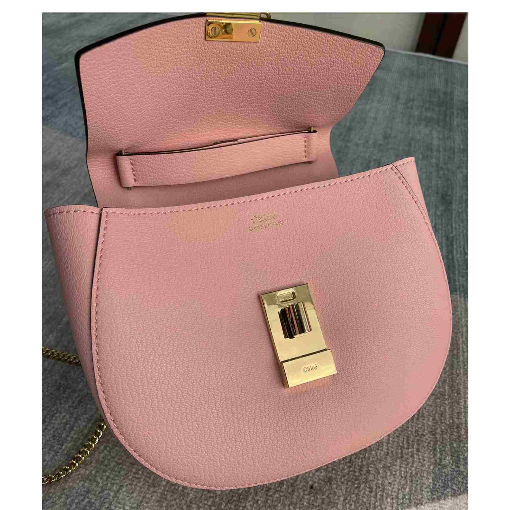 Chloe Drew Umhängetasche aus kleinnarbigem Lammleder (19-7-16 cm) - EUR FASHION