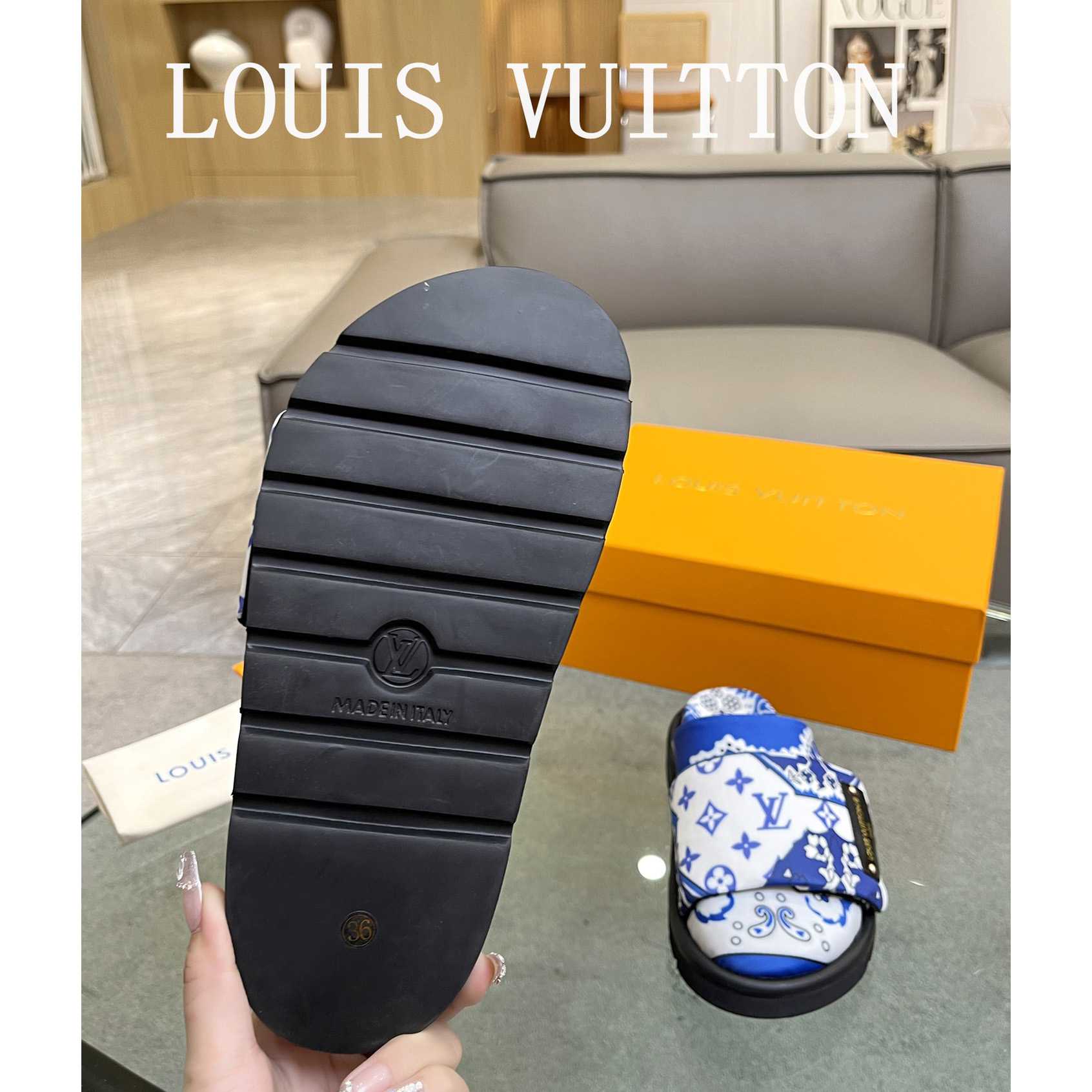Louis Vuitton Slipper Pillow Flat Comfort Mule 1AAM52 - EUR FASHION