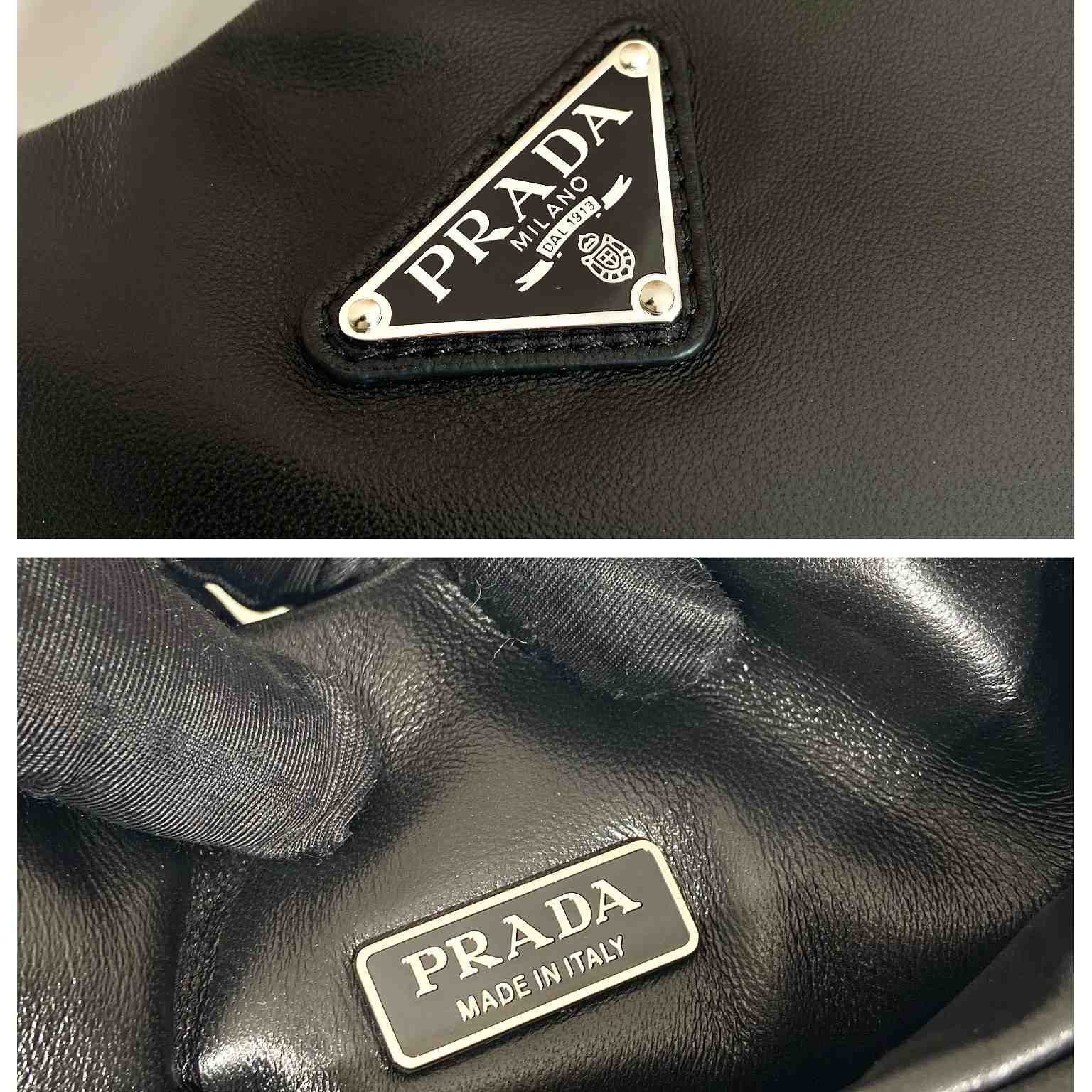 Prada Mittelgroße gepolsterte Prada-Tasche aus weichem Nappaleder - EUR FASHION