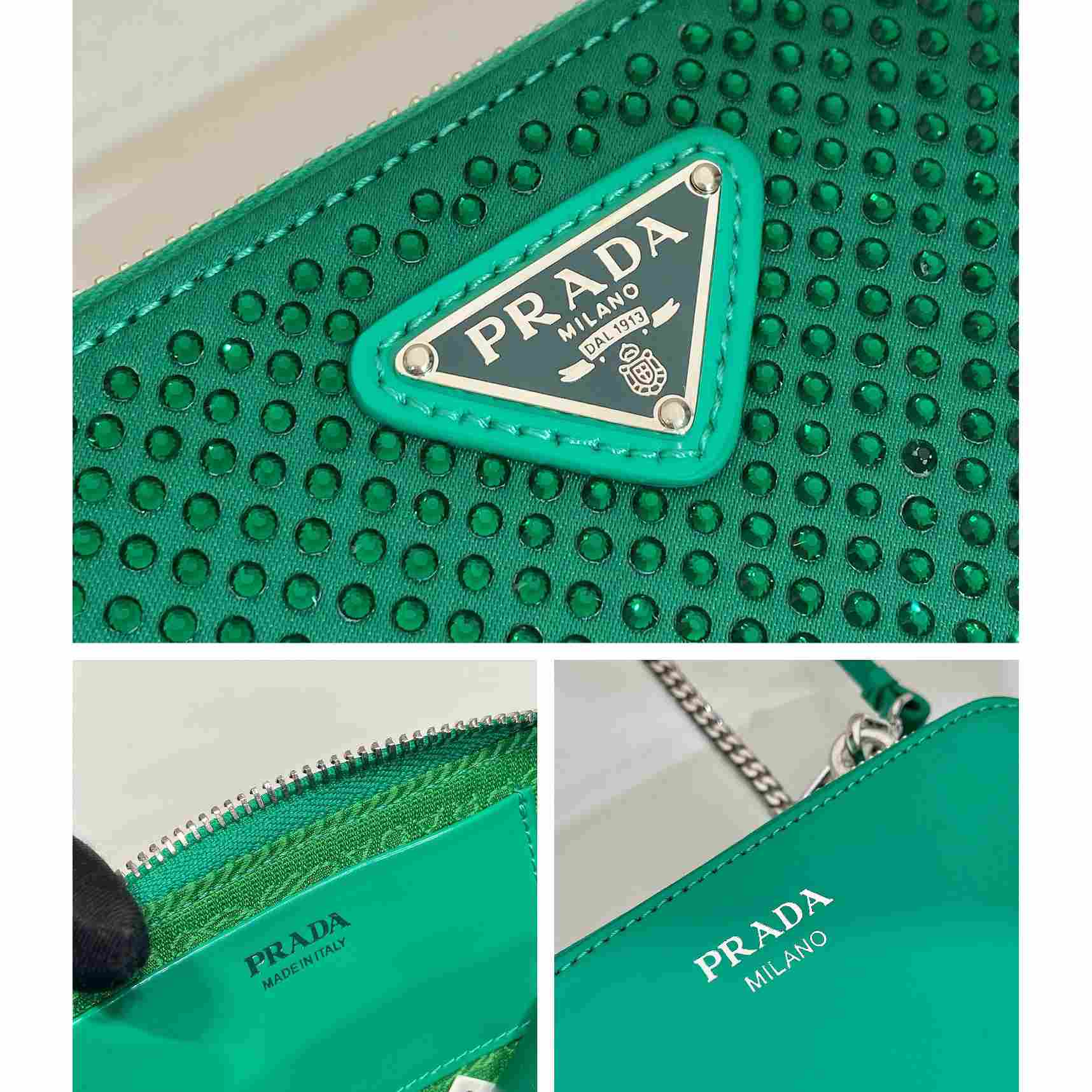 Prada verzierte Minitasche aus Satin und Leder - EUR FASHION