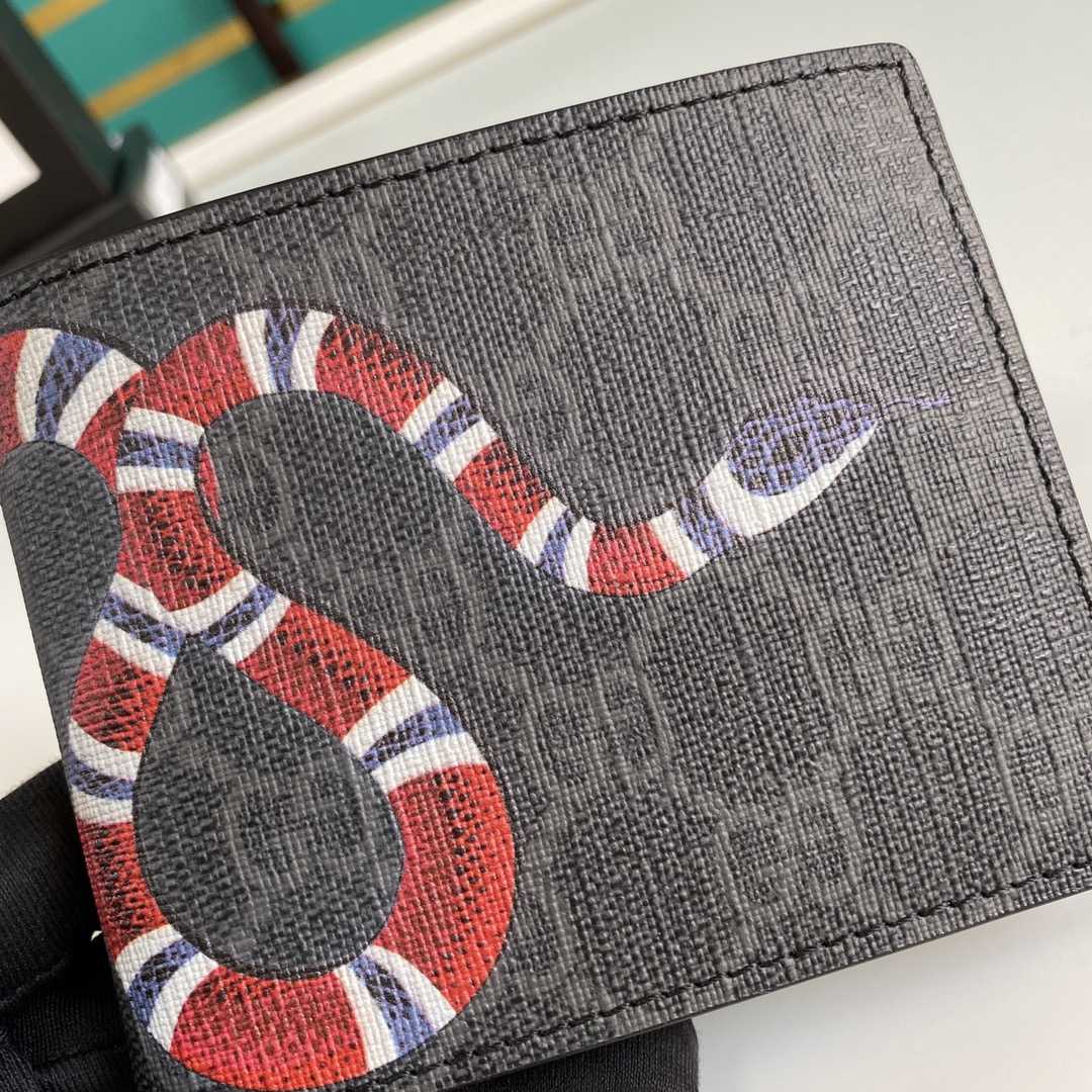 Gucci Kingsnake Print GG Supreme Geldbörse (11-9-1,5 cm) - EUR FASHION