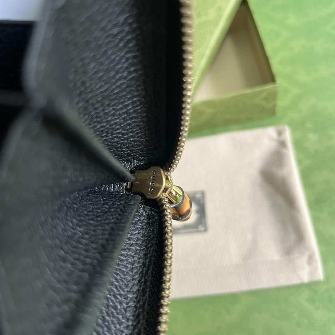 Gucci-Geldbörse mit umlaufendem Reißverschluss und Bambus (19,5 x 11 x 3 cm) - EUR FASHION