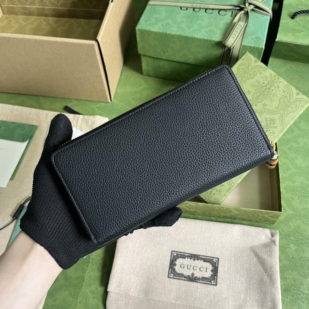 Gucci-Geldbörse mit umlaufendem Reißverschluss und Bambus (19,5 x 11 x 3 cm) - EUR FASHION