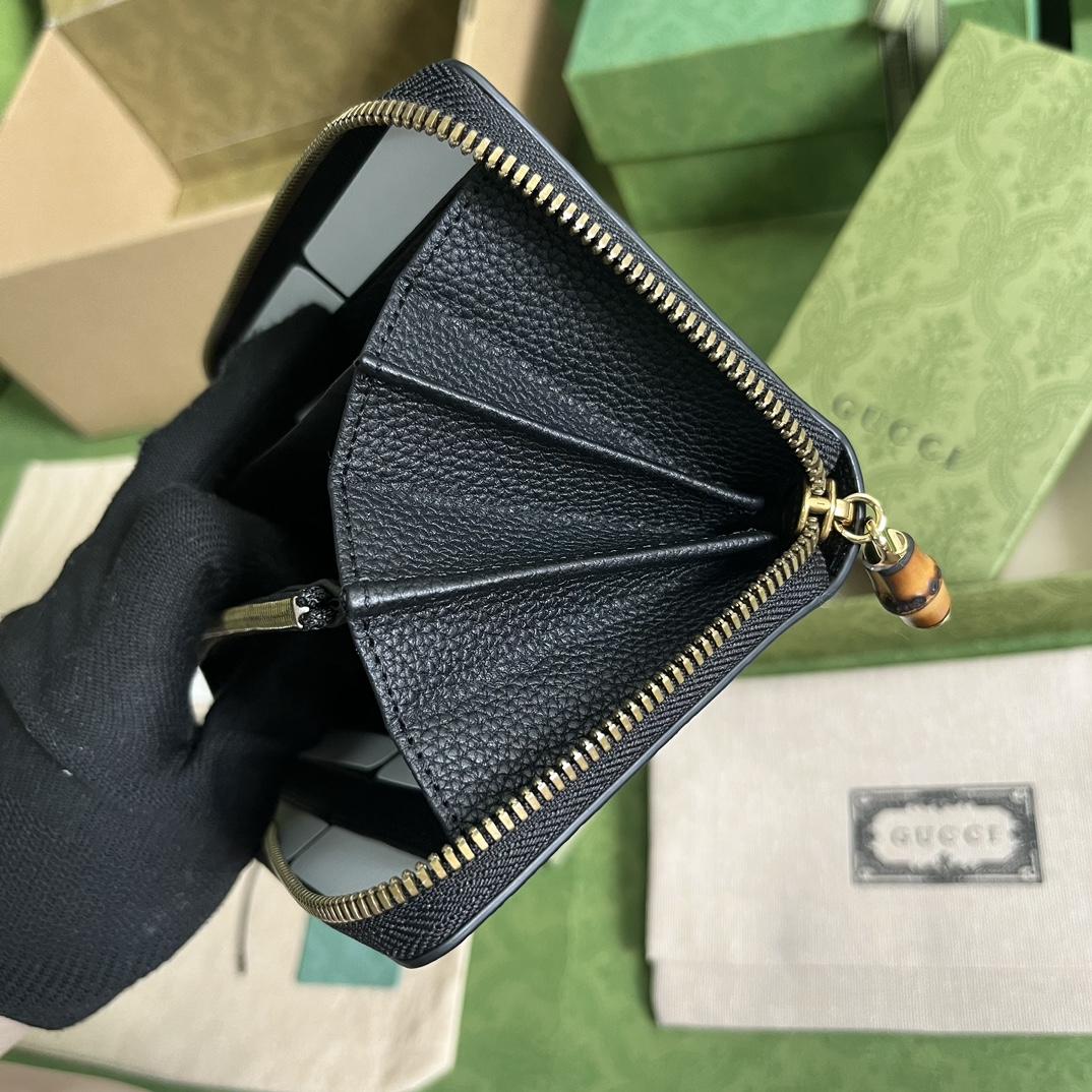 Gucci-Geldbörse mit umlaufendem Reißverschluss und Bambus (19,5 x 11 x 3 cm) - EUR FASHION
