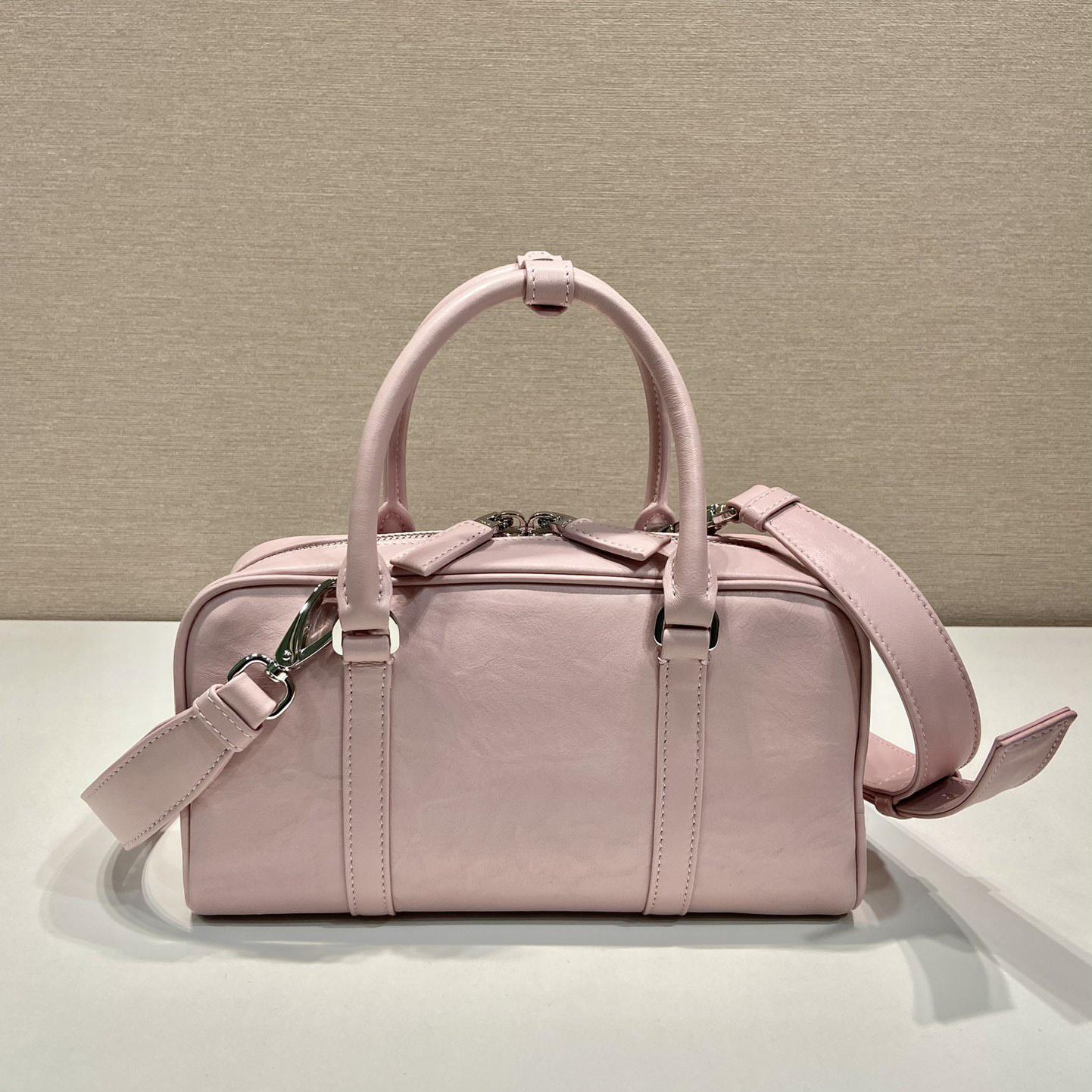 Prada-Tasche aus antikem Nappaleder mit mehreren Taschen und Henkel - EUR FASHION