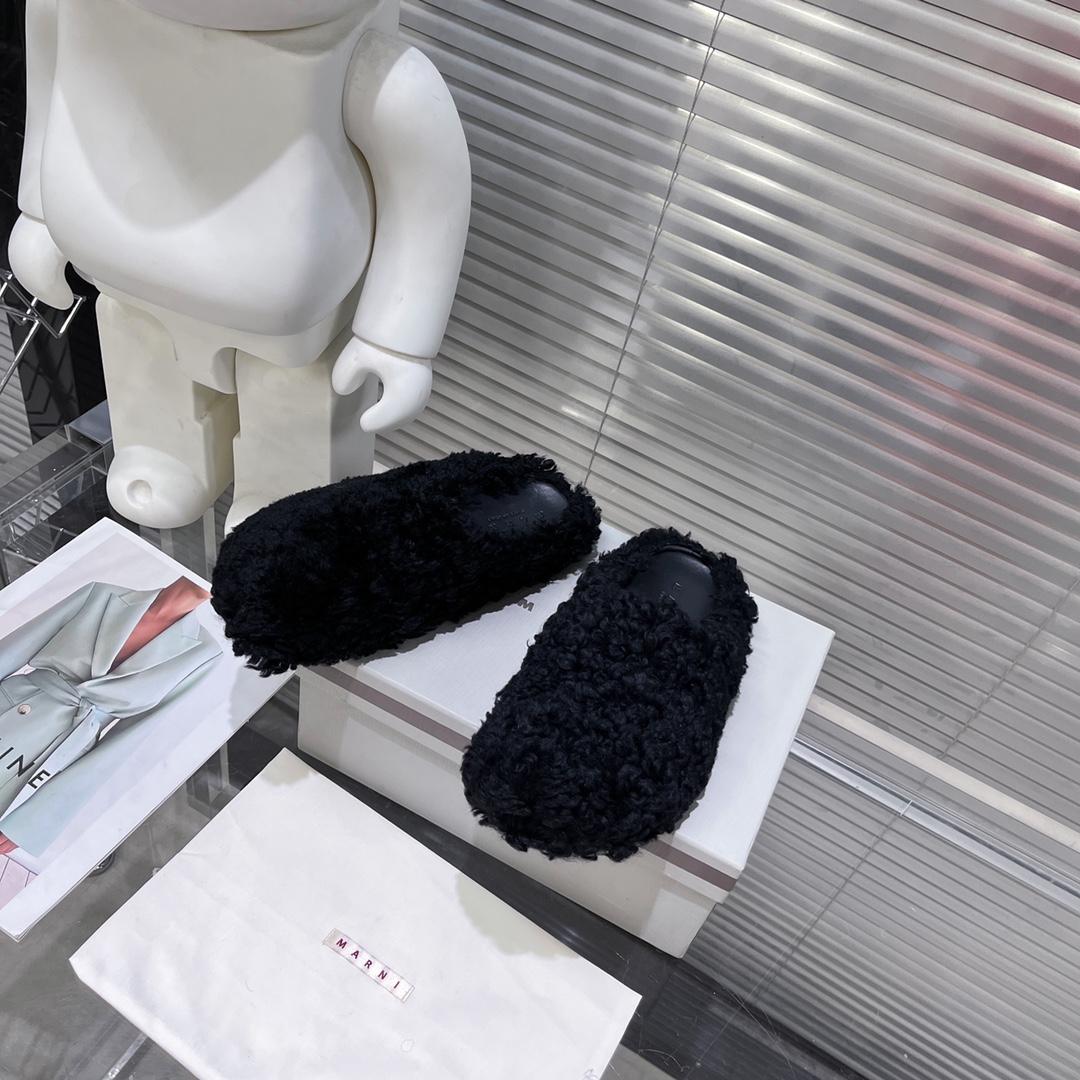 Marni Shearling-Slip-On-Pantoletten - EUR FASHION