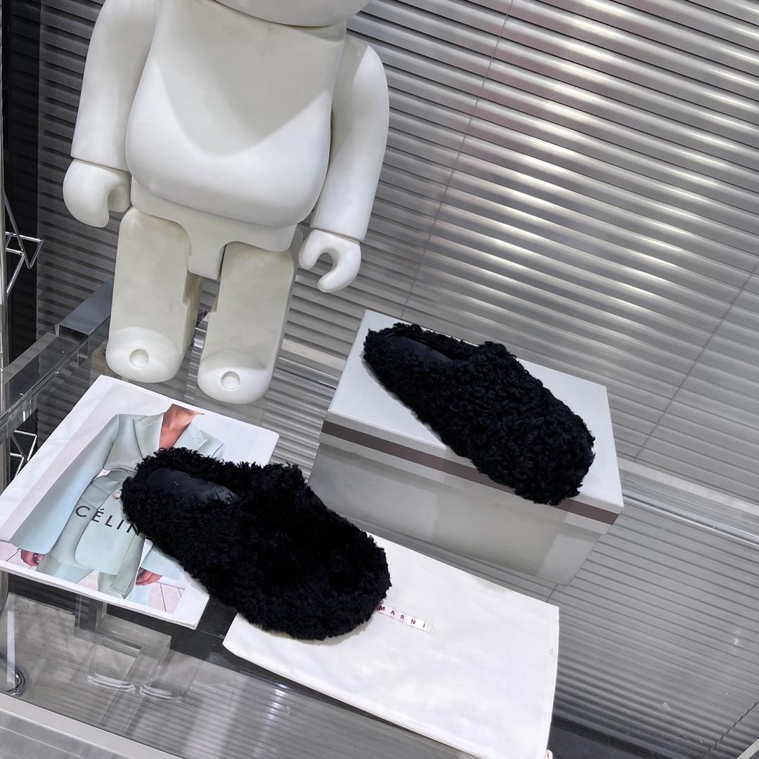 Marni Shearling-Slip-On-Pantoletten - EUR FASHION