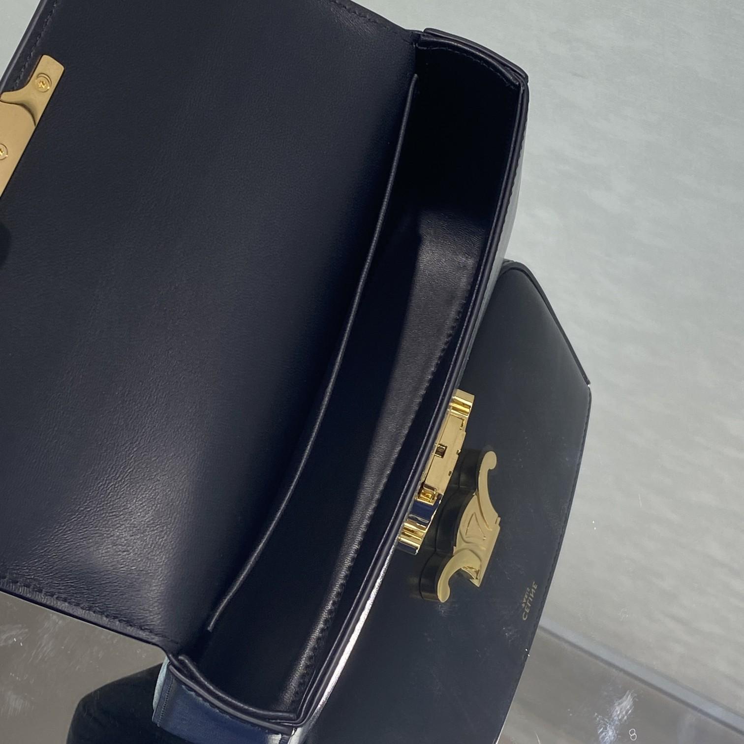 Celine Chain Box Triomphe Tasche aus glänzendem Kalbsleder - EUR FASHION