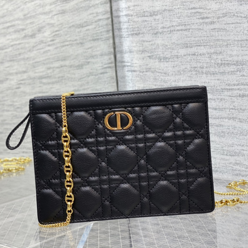 Dior Caro Reißverschlusstasche mit Kette - EUR FASHION