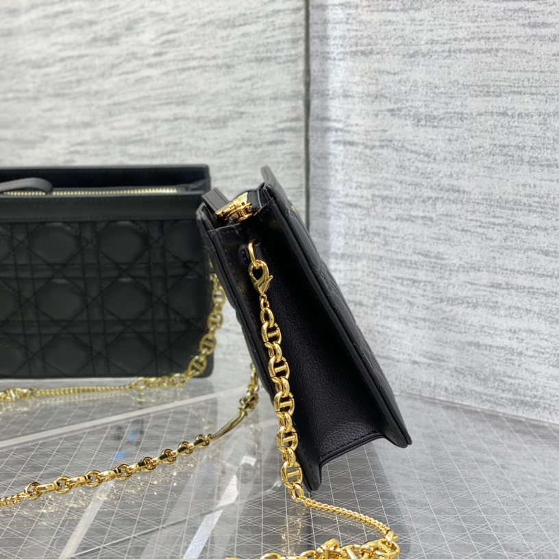 Dior Caro Reißverschlusstasche mit Kette - EUR FASHION