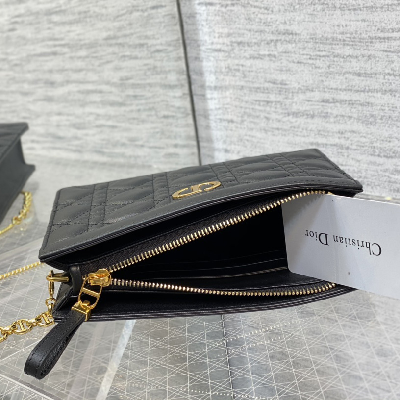 Dior Caro Reißverschlusstasche mit Kette - EUR FASHION