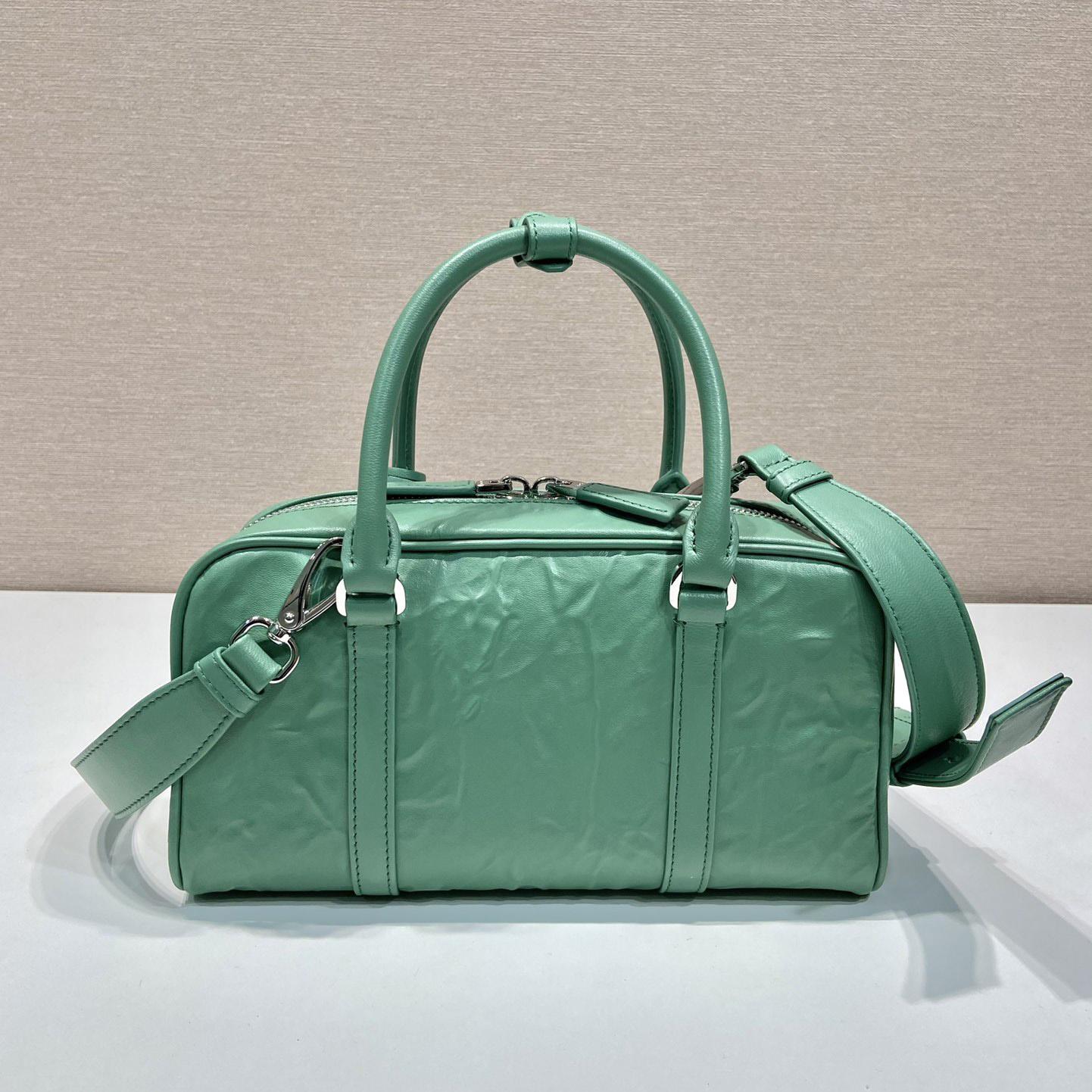 Prada-Tasche aus antikem Nappaleder mit mehreren Taschen und Henkel - EUR FASHION