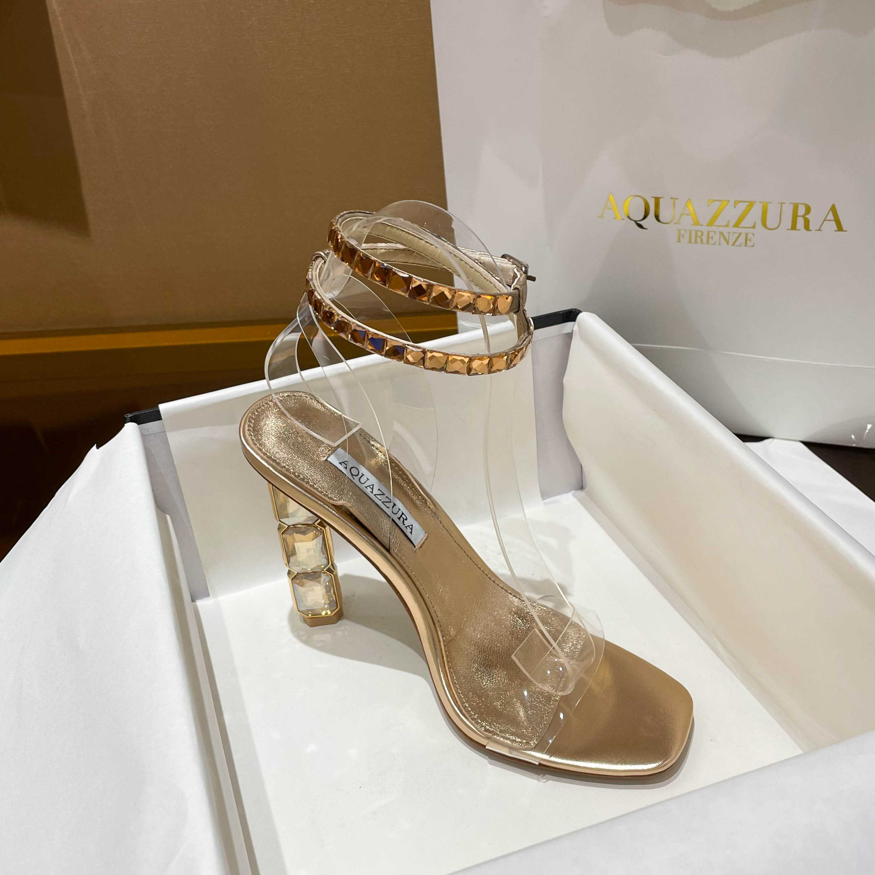 Aquazzura Aura Plexi Sandale 105 - EUR FASHION