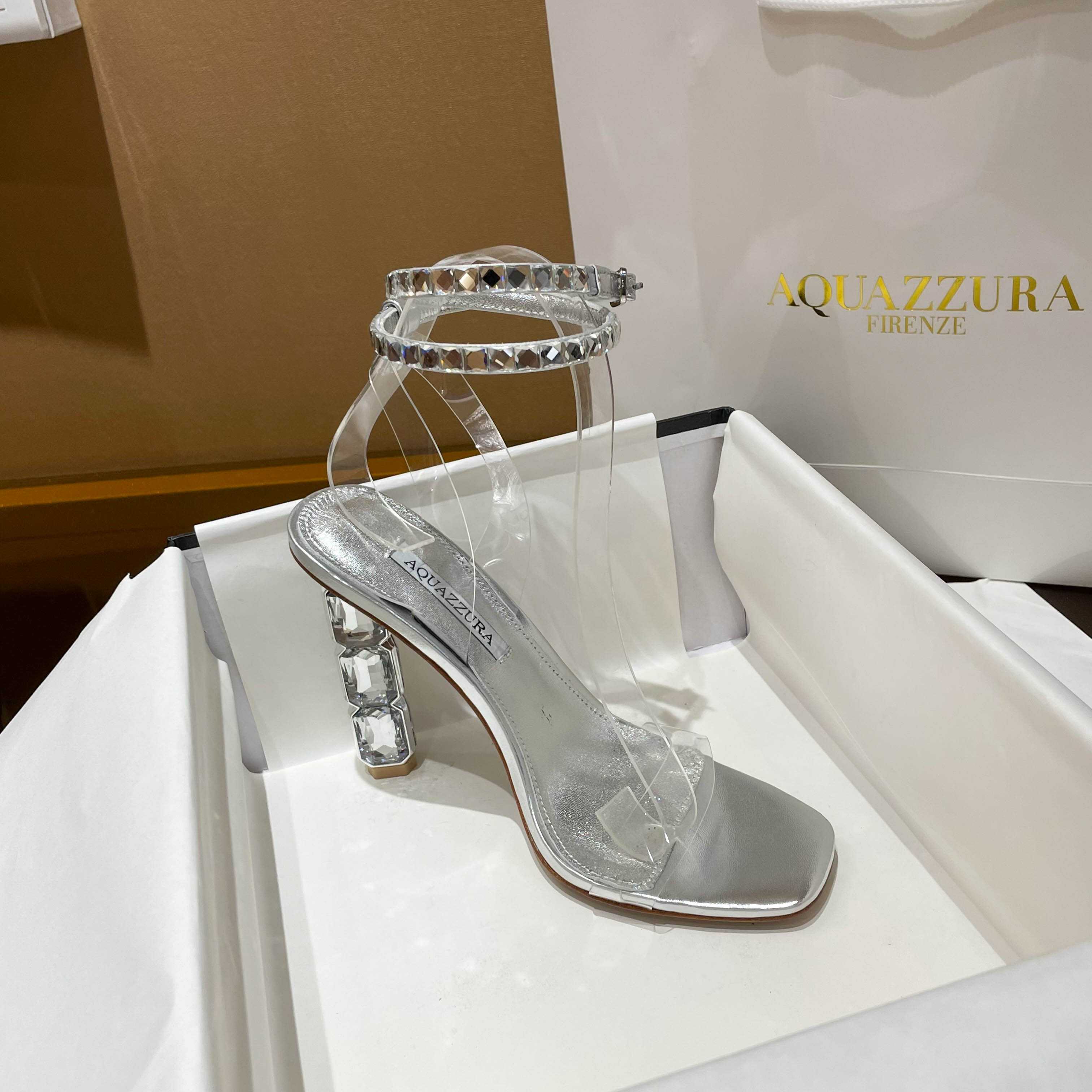 Aquazzura Aura Plexi Sandale 105 - EUR FASHION