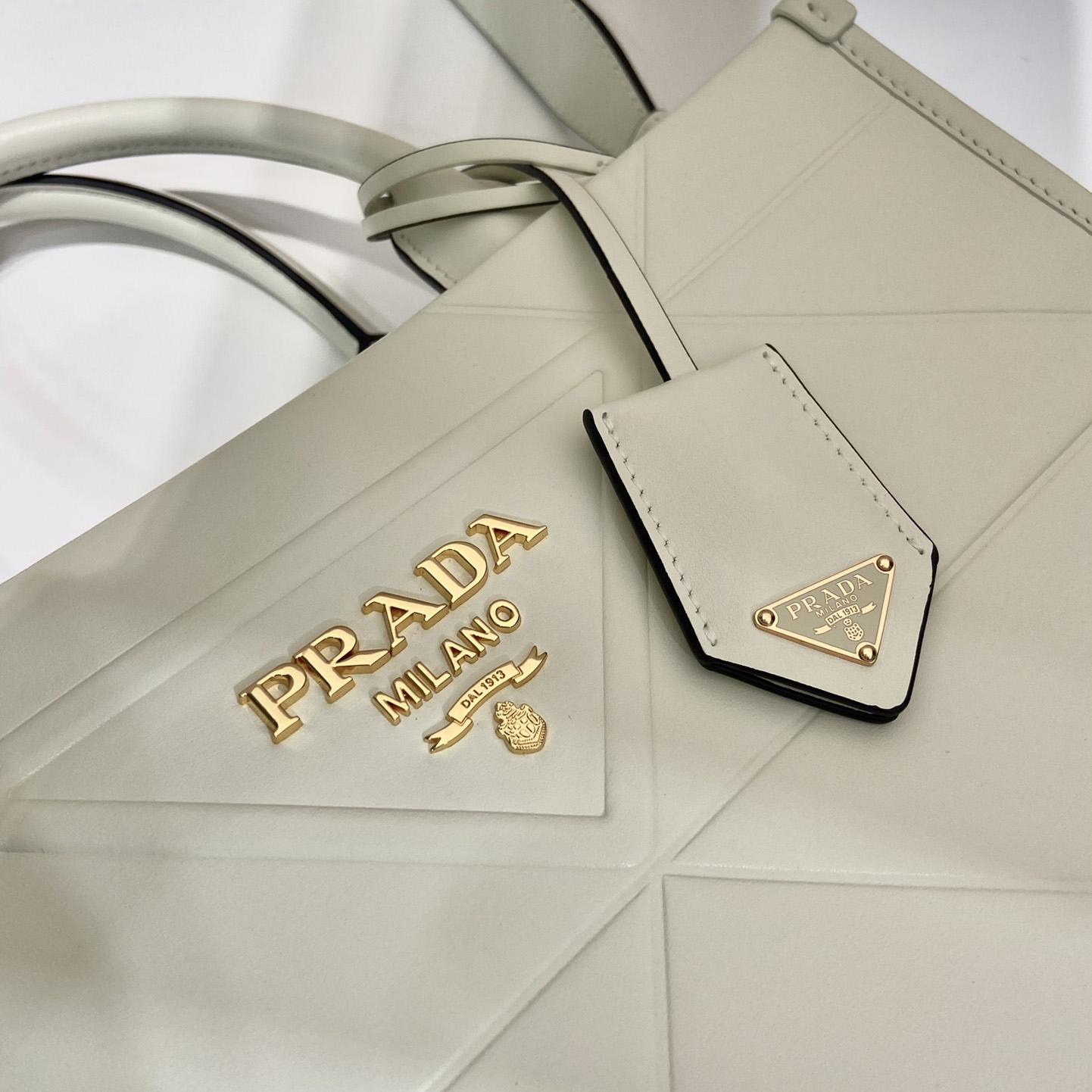 Prada – Kleine Ledertasche „Prada Symbole“ mit Steppnähten - EUR FASHION