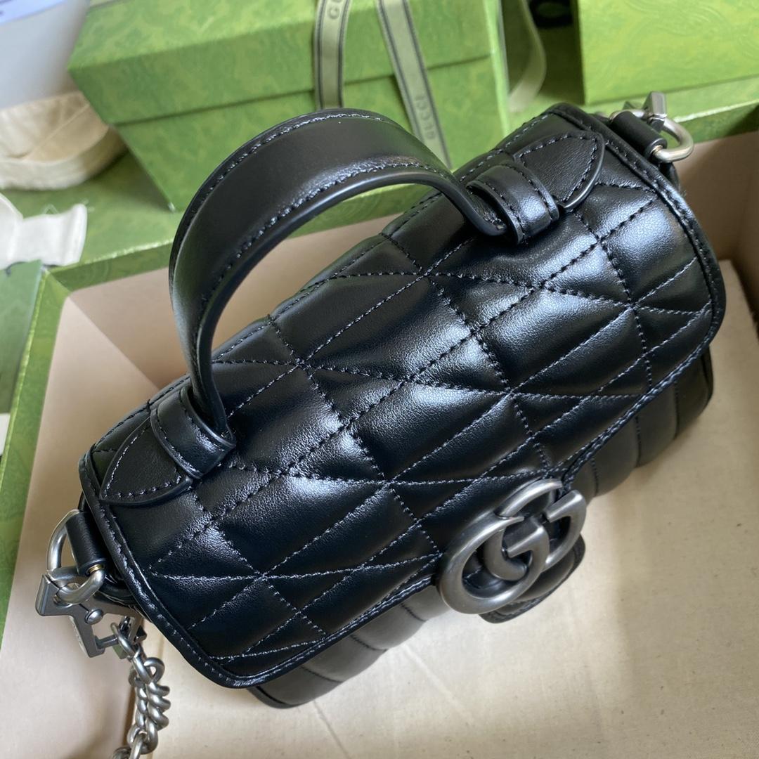Gucci GG Marmont Mini-Tasche mit Henkel (21 x 15,5 x 8 cm) - EUR FASHION