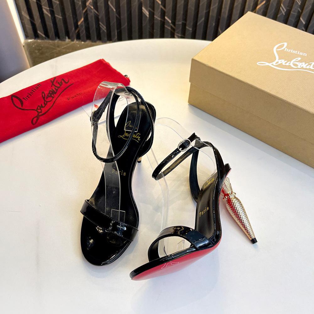 Christian Louboutin Lipqueen 105 Lackledersandalen - EUR FASHION