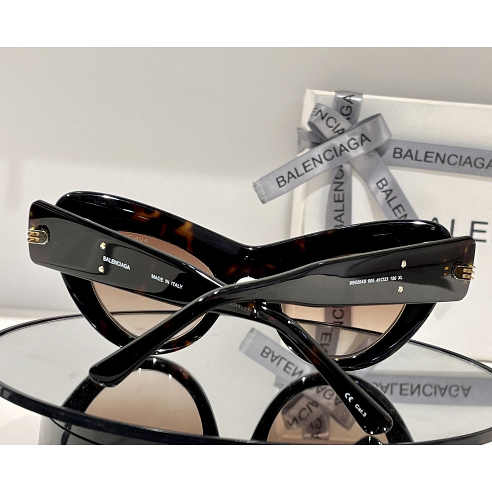 Balenciaga Cat-Eye-Sonnenbrille mit Logo-Print BB0204S - EUR FASHION