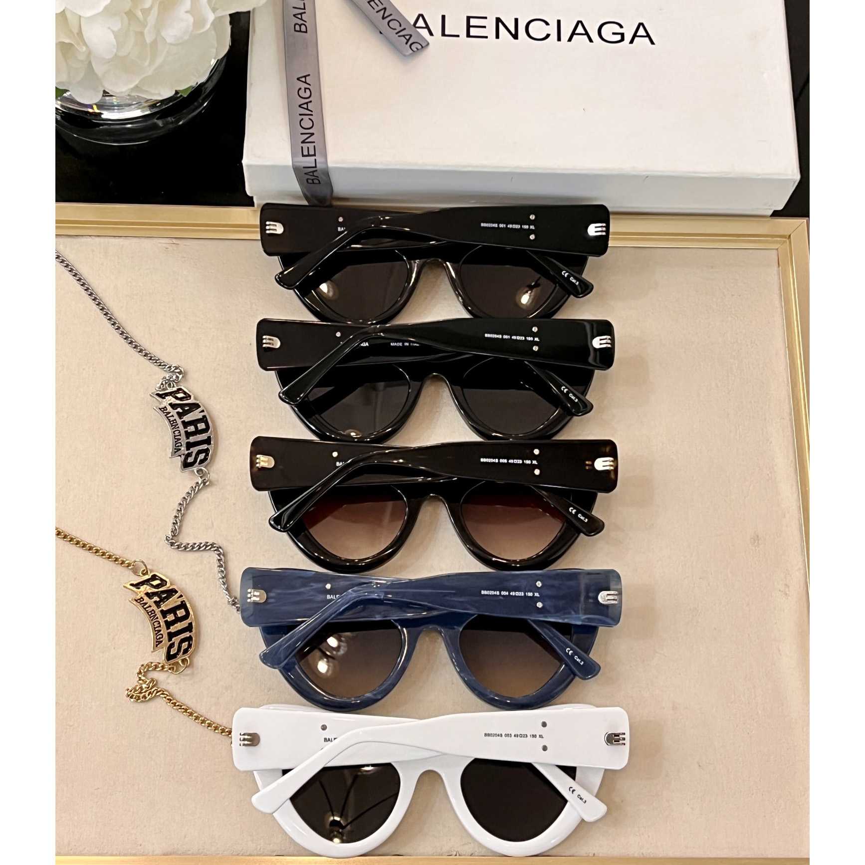 Balenciaga Cat-Eye-Sonnenbrille mit Logo-Print BB0204S - EUR FASHION