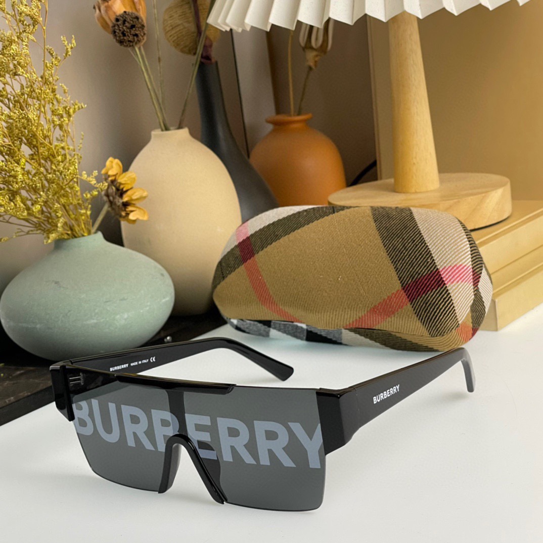 Burberry-Sonnenbrille mit D-Rahmen und Logo-Objektiv BE4291 - EUR FASHION