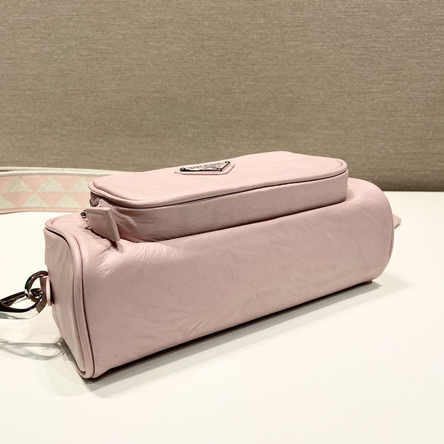 Prada Nappa-Umhängetasche aus antikem Leder mit mehreren Taschen - EUR FASHION