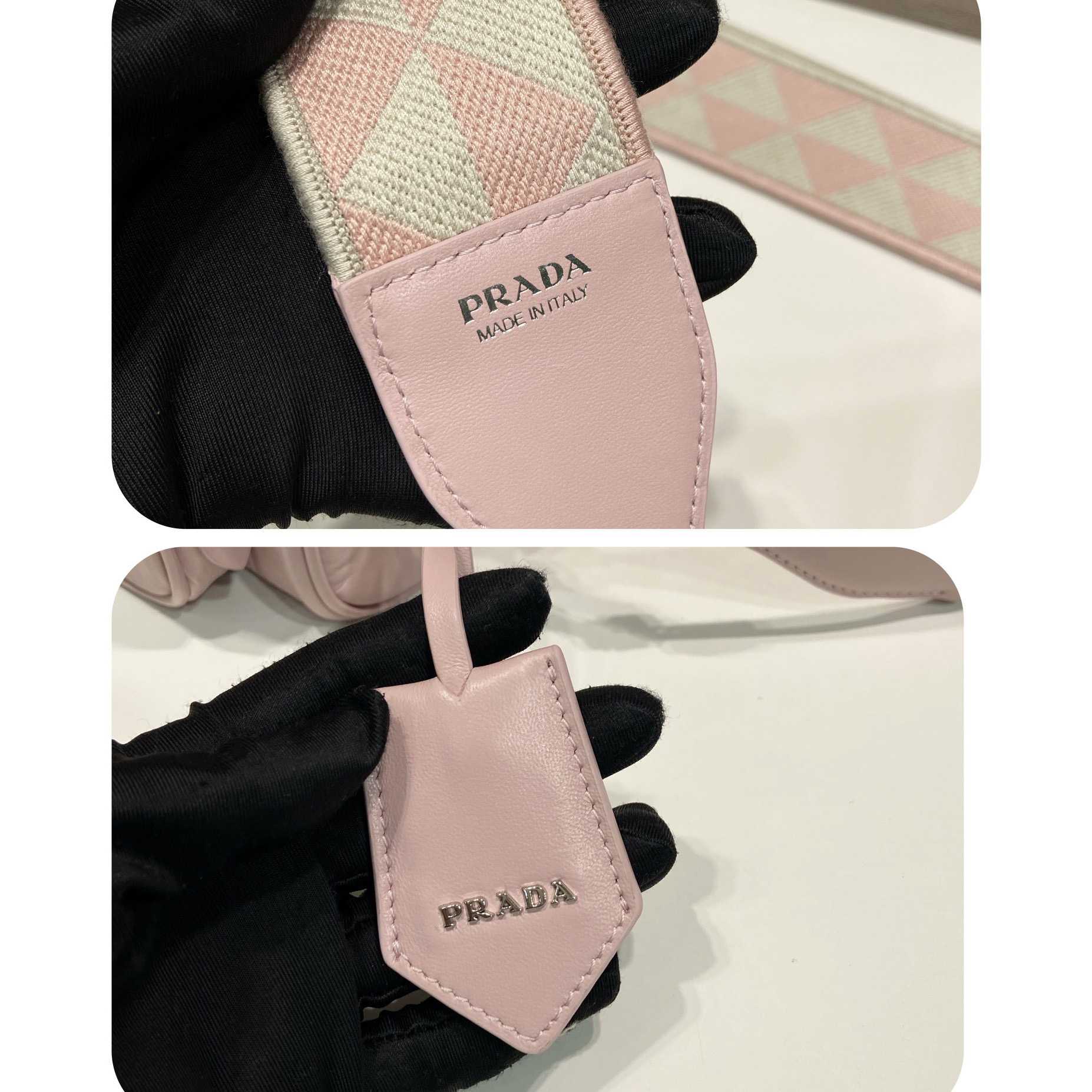 Prada Nappa-Umhängetasche aus antikem Leder mit mehreren Taschen - EUR FASHION