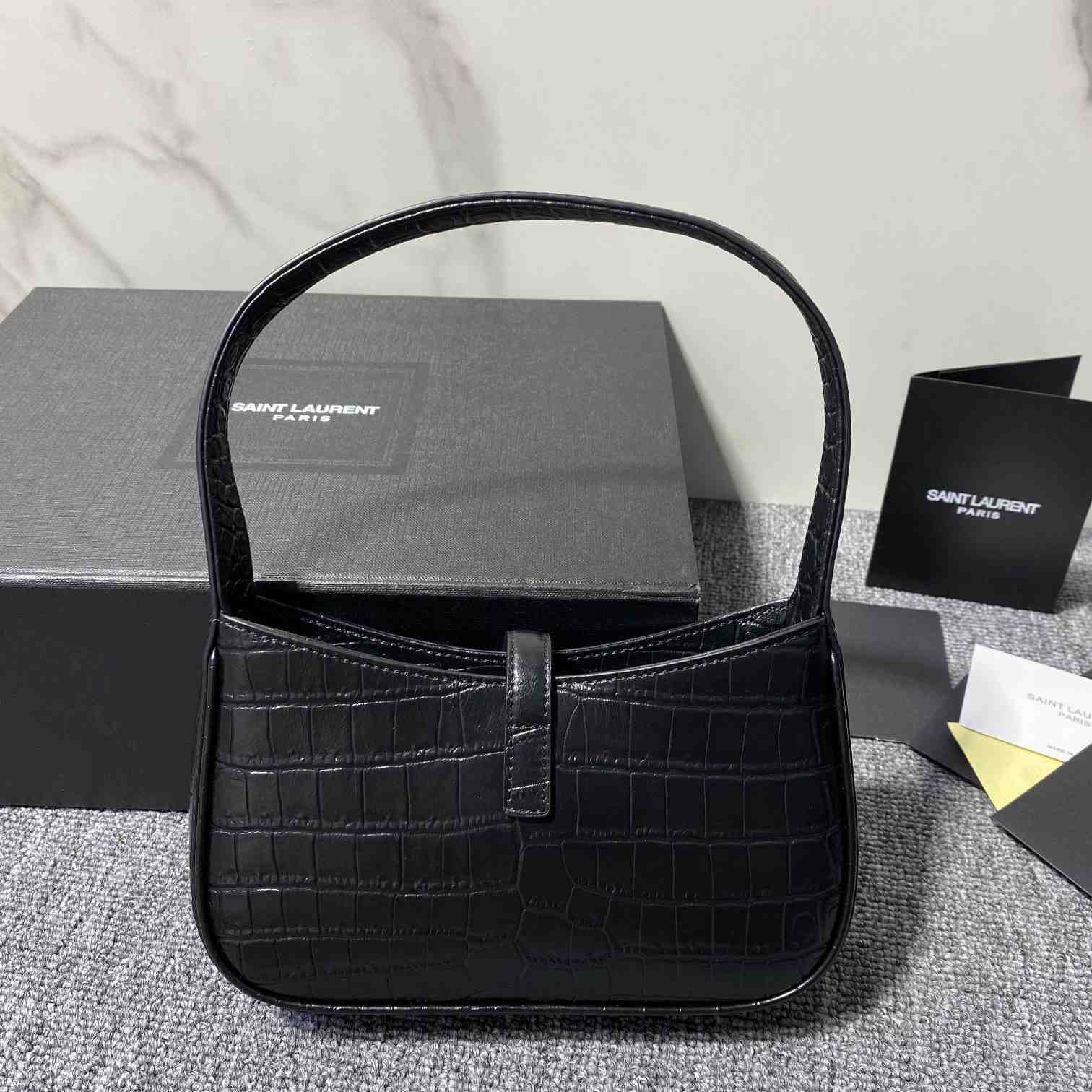 Saint Laurent 5A7 Umhängetasche mit Krokodilprägung (19 x 12,5 x 4,5) - EUR FASHION