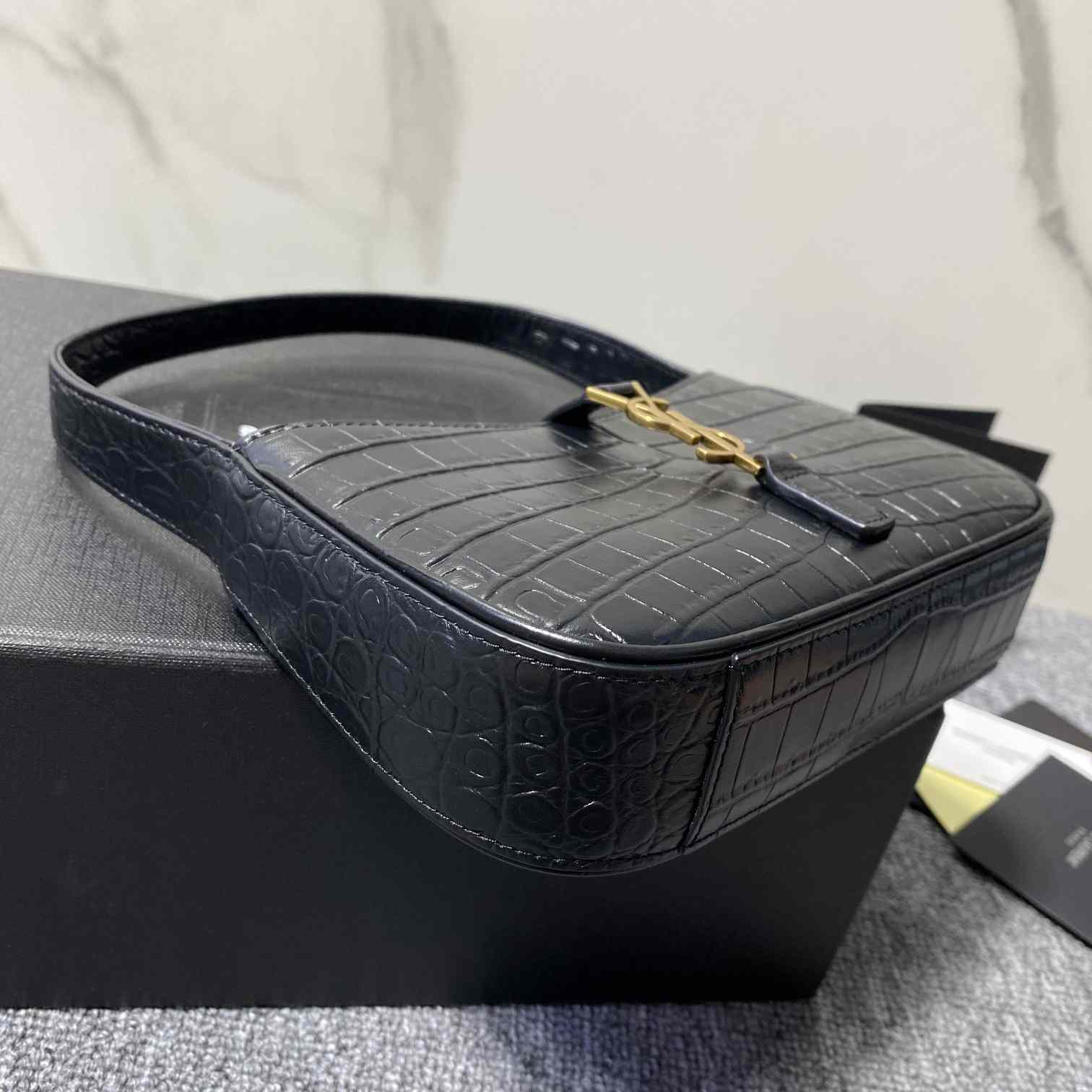 Saint Laurent 5A7 Umhängetasche mit Krokodilprägung (19 x 12,5 x 4,5) - EUR FASHION