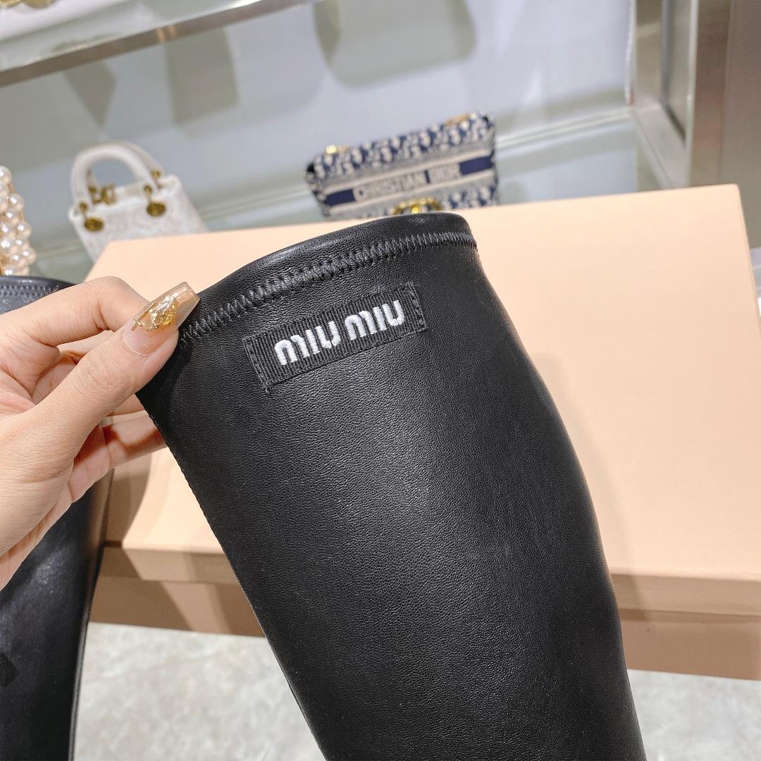 Miu Miu Stretch-Nappaleder-Zapfenstiefel - EUR FASHION