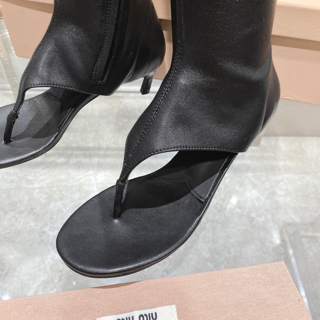 Miu Miu Stretch-Nappaleder-Zapfenstiefel - EUR FASHION