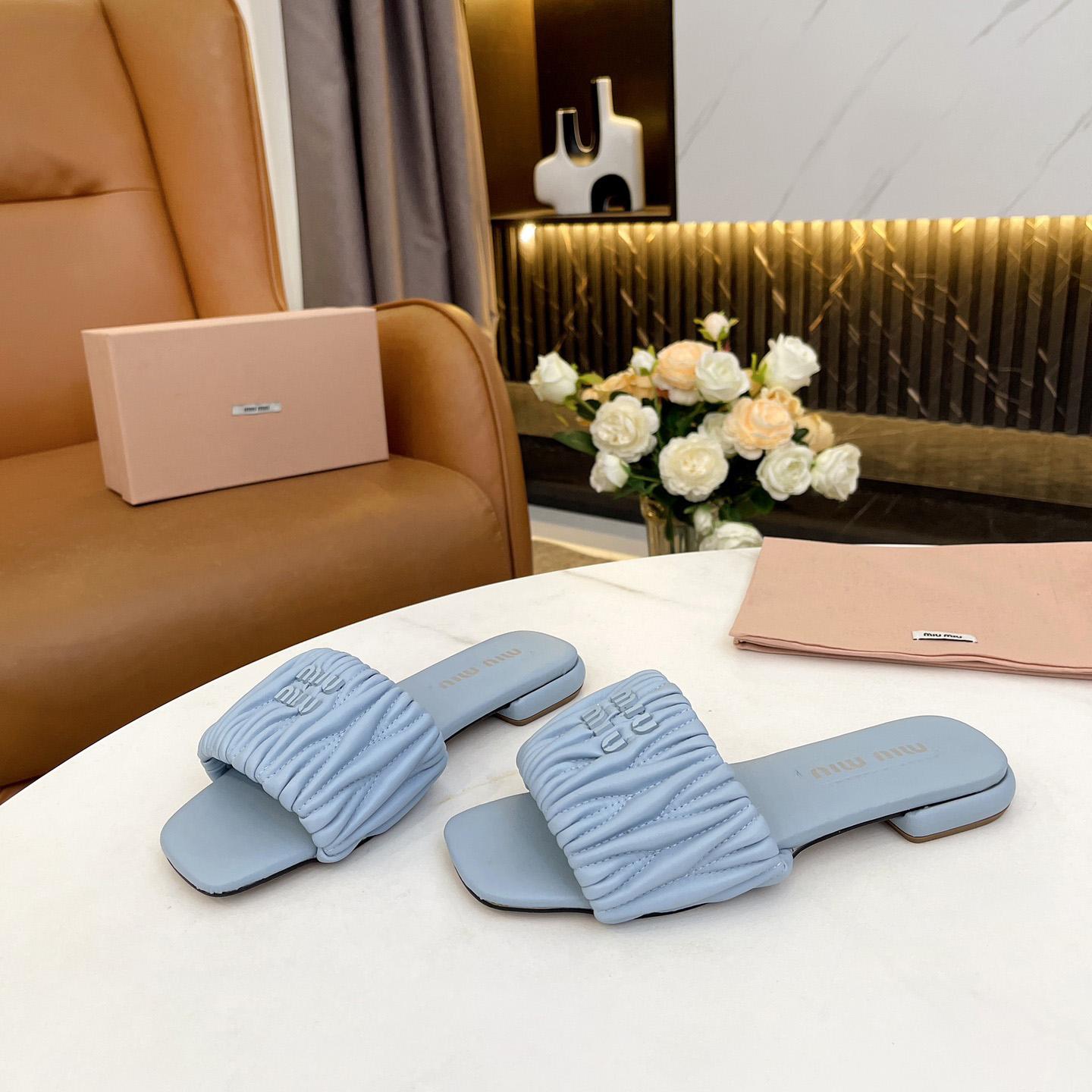 Miu Miu Matelassé Nappa Lederrutschen - EUR FASHION