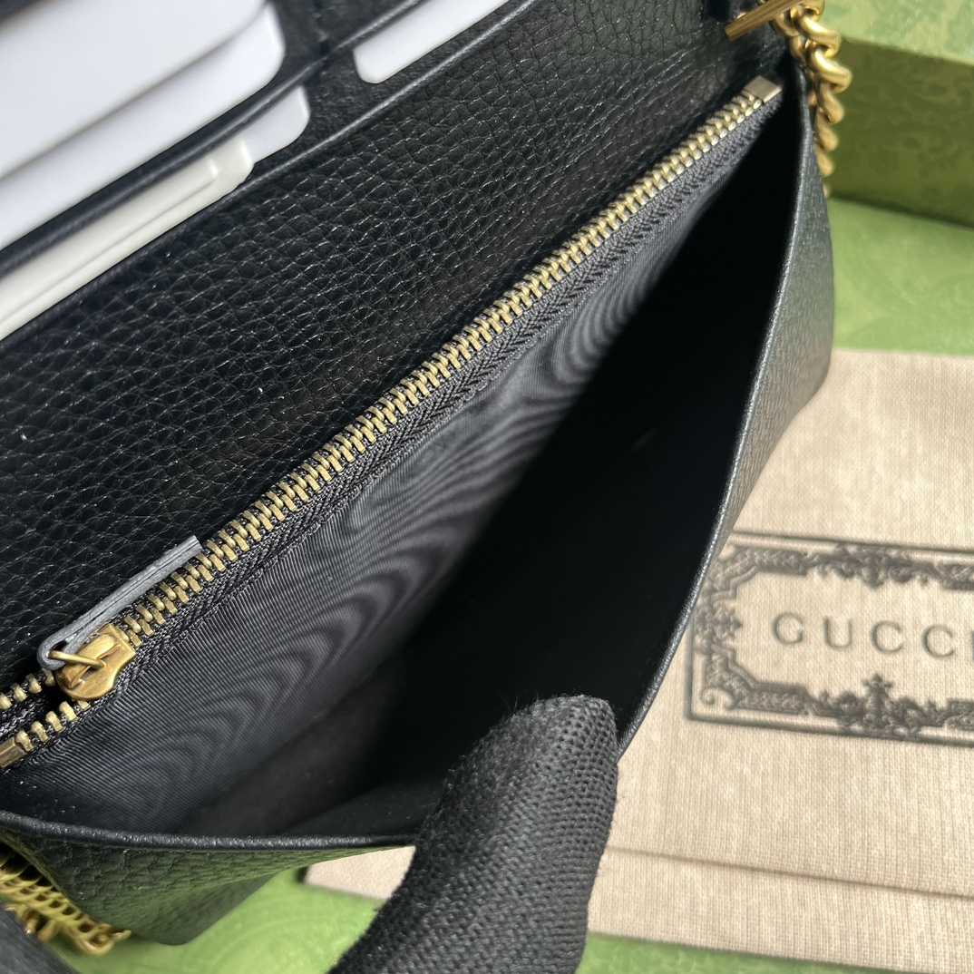 Gucci-Kette-Geldbörse mit ineinandergreifender GG-Python-Schleife (19-10-4 cm) - EUR FASHION