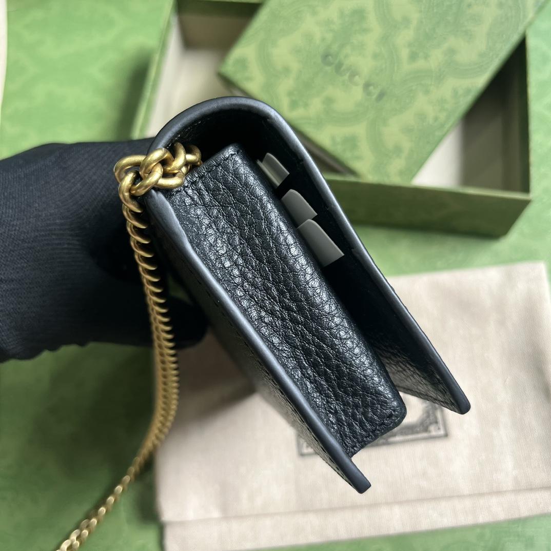 Gucci-Kette-Geldbörse mit ineinandergreifender GG-Python-Schleife (19-10-4 cm) - EUR FASHION