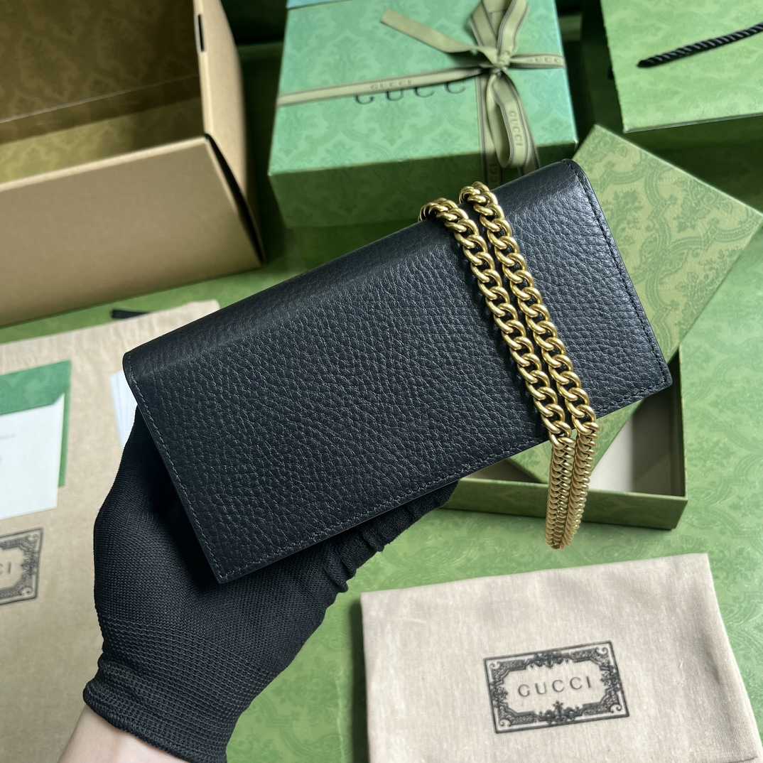 Gucci-Kette-Geldbörse mit ineinandergreifender GG-Python-Schleife (19-10-4 cm) - EUR FASHION