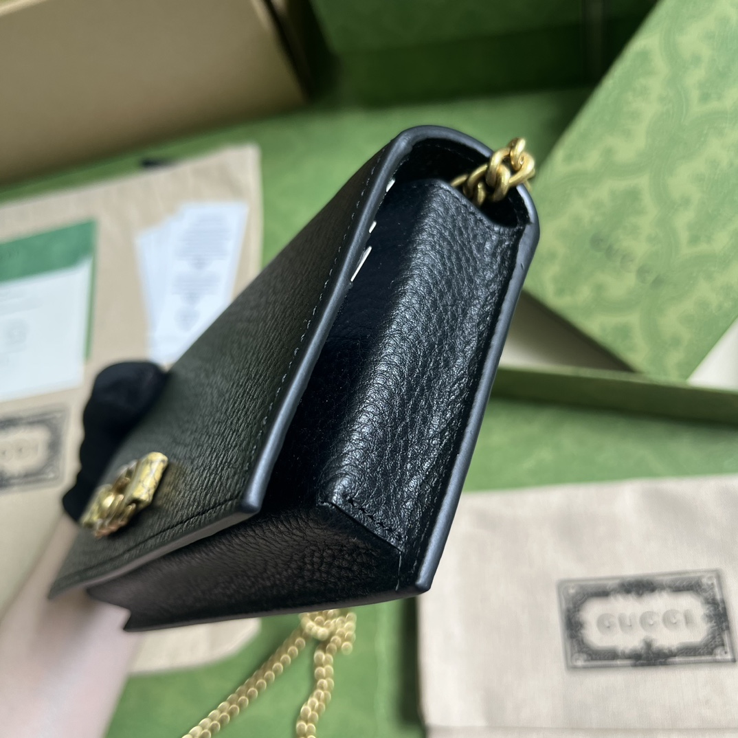Gucci-Kette-Geldbörse mit ineinandergreifender GG-Python-Schleife (19-10-4 cm) - EUR FASHION