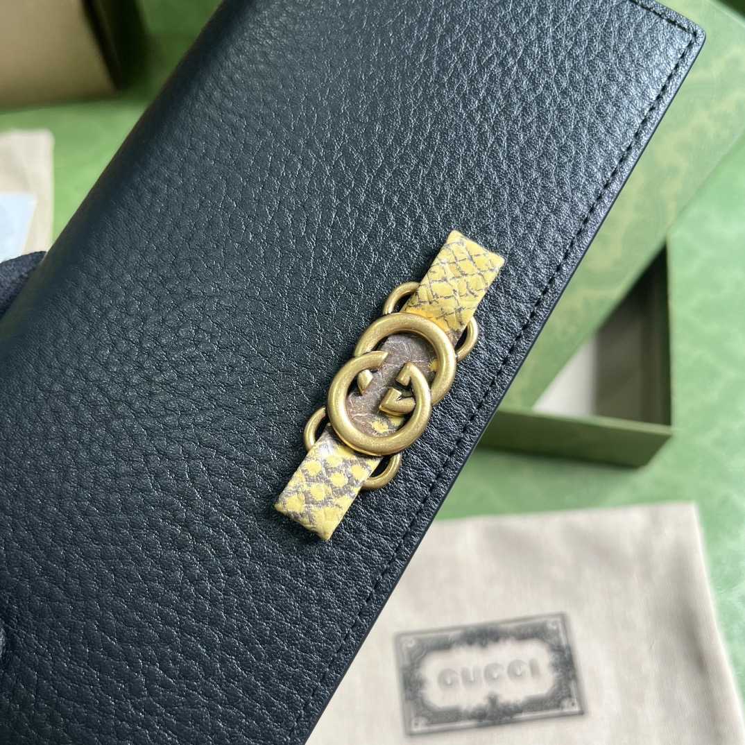 Gucci-Kette-Geldbörse mit ineinandergreifender GG-Python-Schleife (19-10-4 cm) - EUR FASHION