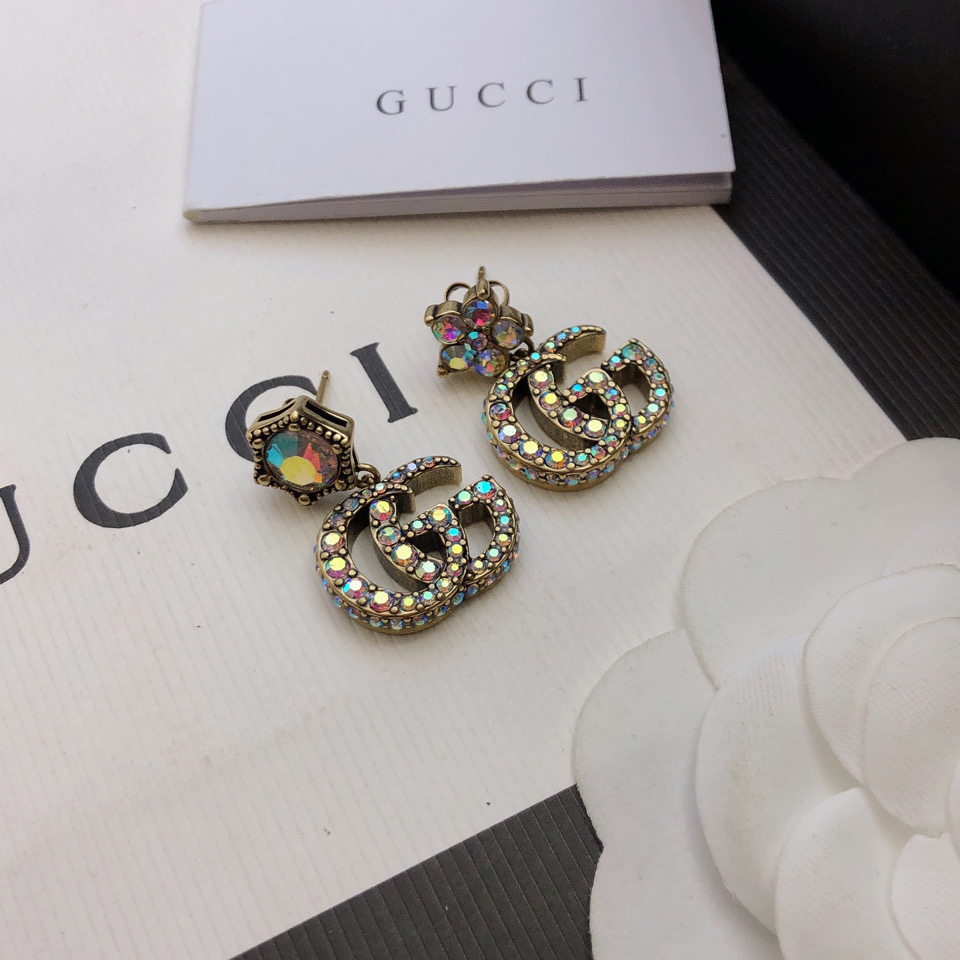 Gucci-Kristall-Doppel-G-Ohrringe - EUR FASHION