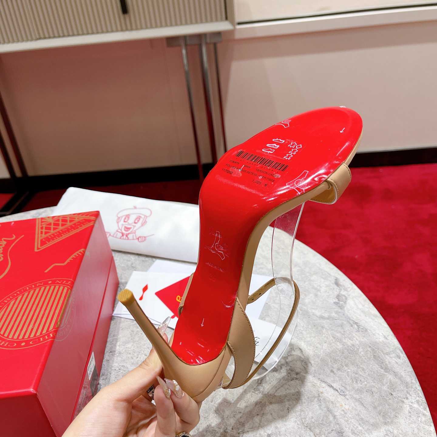 Christian Louboutin Loubi Queen Sandalen – Nappaleder – Nude - EUR FASHION