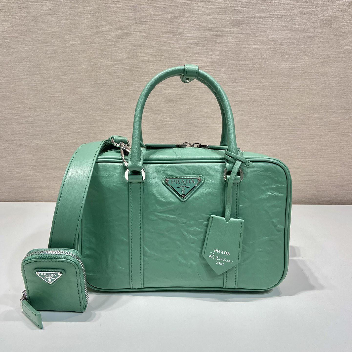 Prada Mittelgroße Tasche aus antikem Nappaleder mit Henkel - EUR FASHION