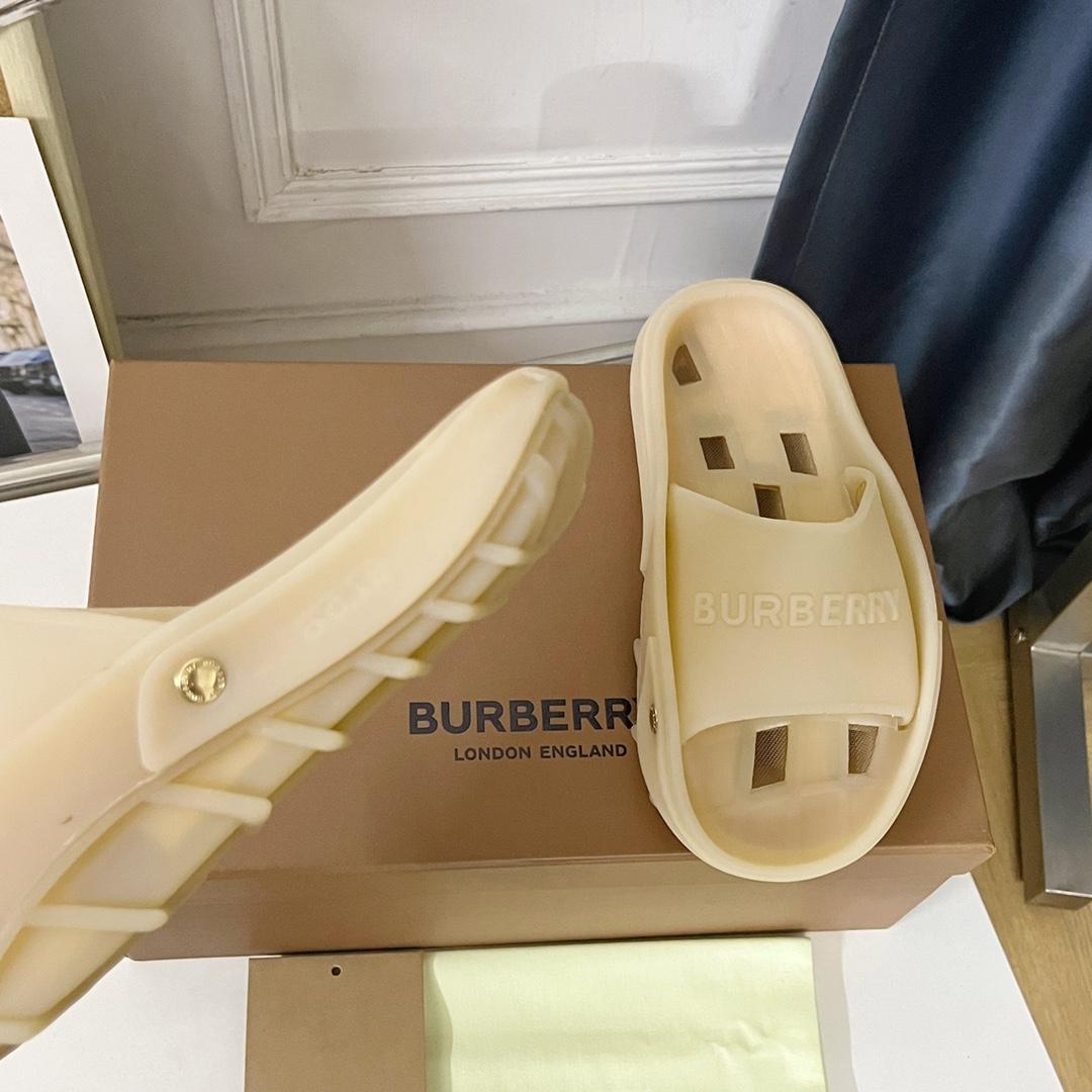 Pantoletten mit Burberry-Bucklow-Logo - EUR FASHION
