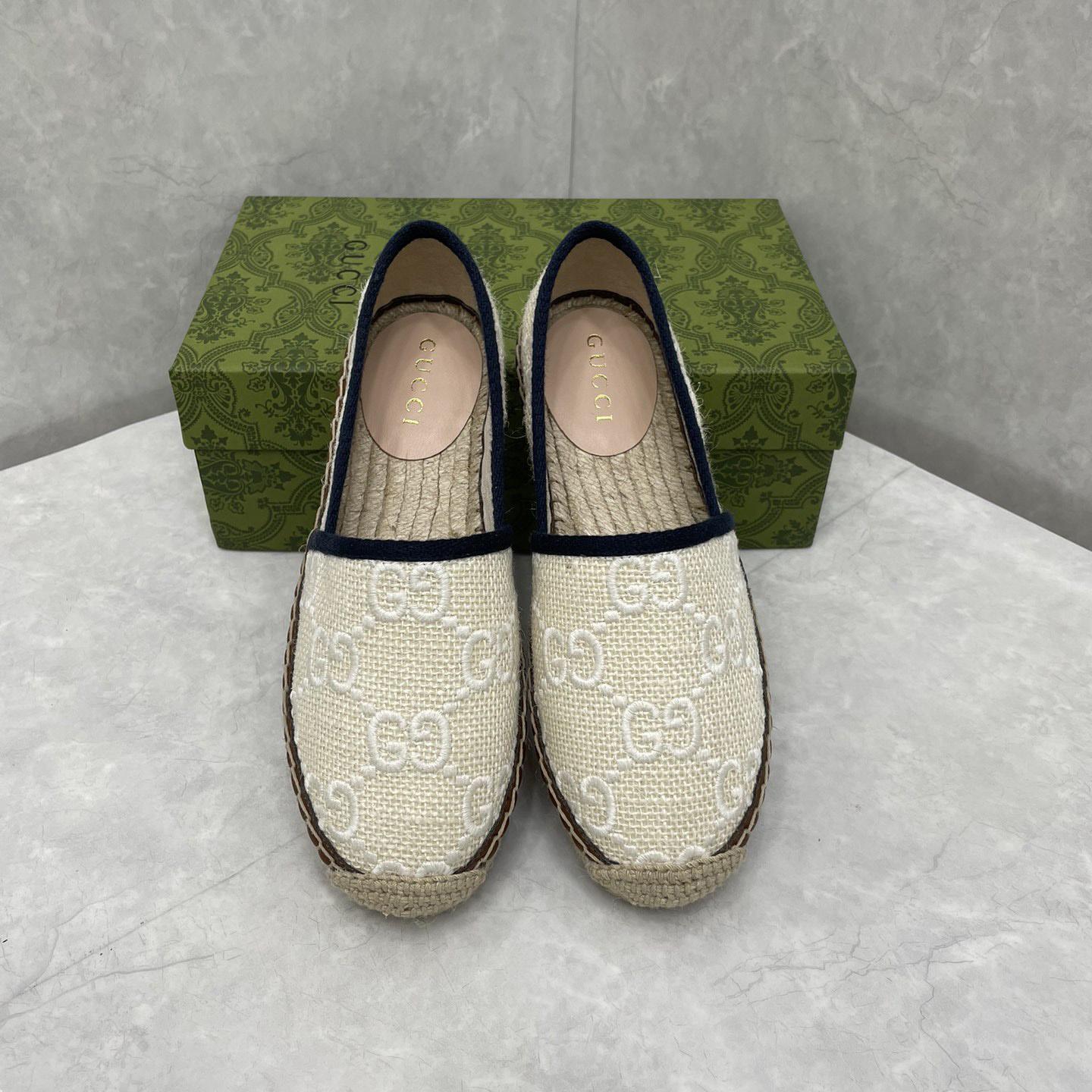 Gucci GG bestickte Canvas-Espadrilles - EUR FASHION