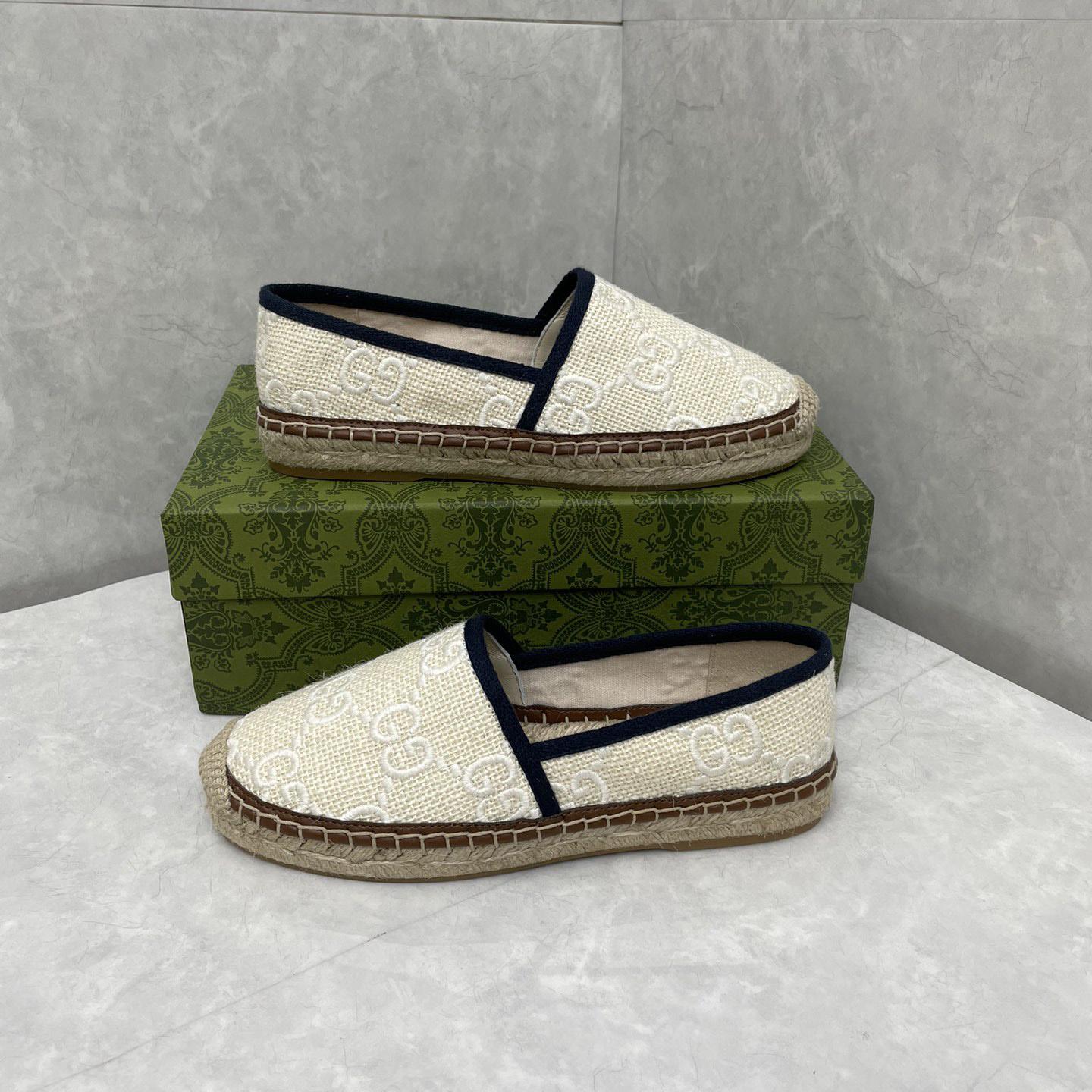 Gucci GG bestickte Canvas-Espadrilles - EUR FASHION