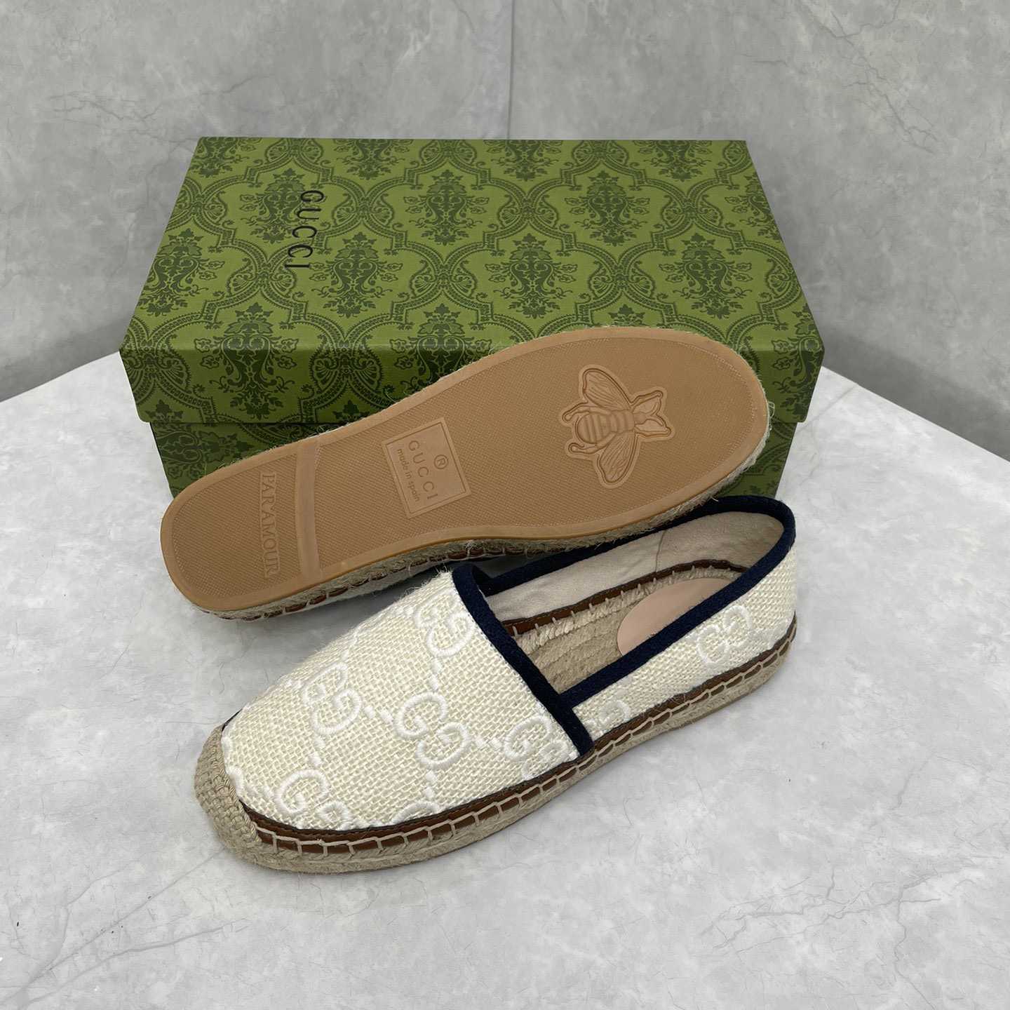 Gucci GG bestickte Canvas-Espadrilles - EUR FASHION