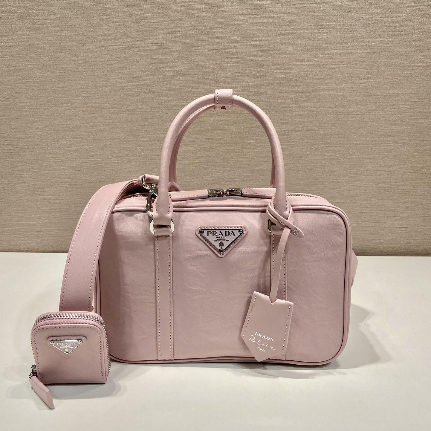 Prada Mittelgroße Tasche aus antikem Nappaleder mit Henkel - EUR FASHION