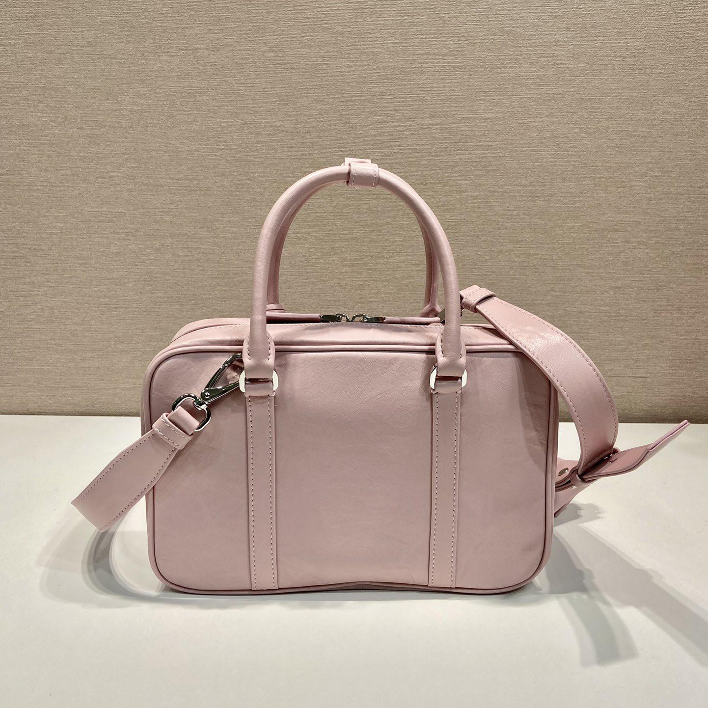 Prada Mittelgroße Tasche aus antikem Nappaleder mit Henkel - EUR FASHION