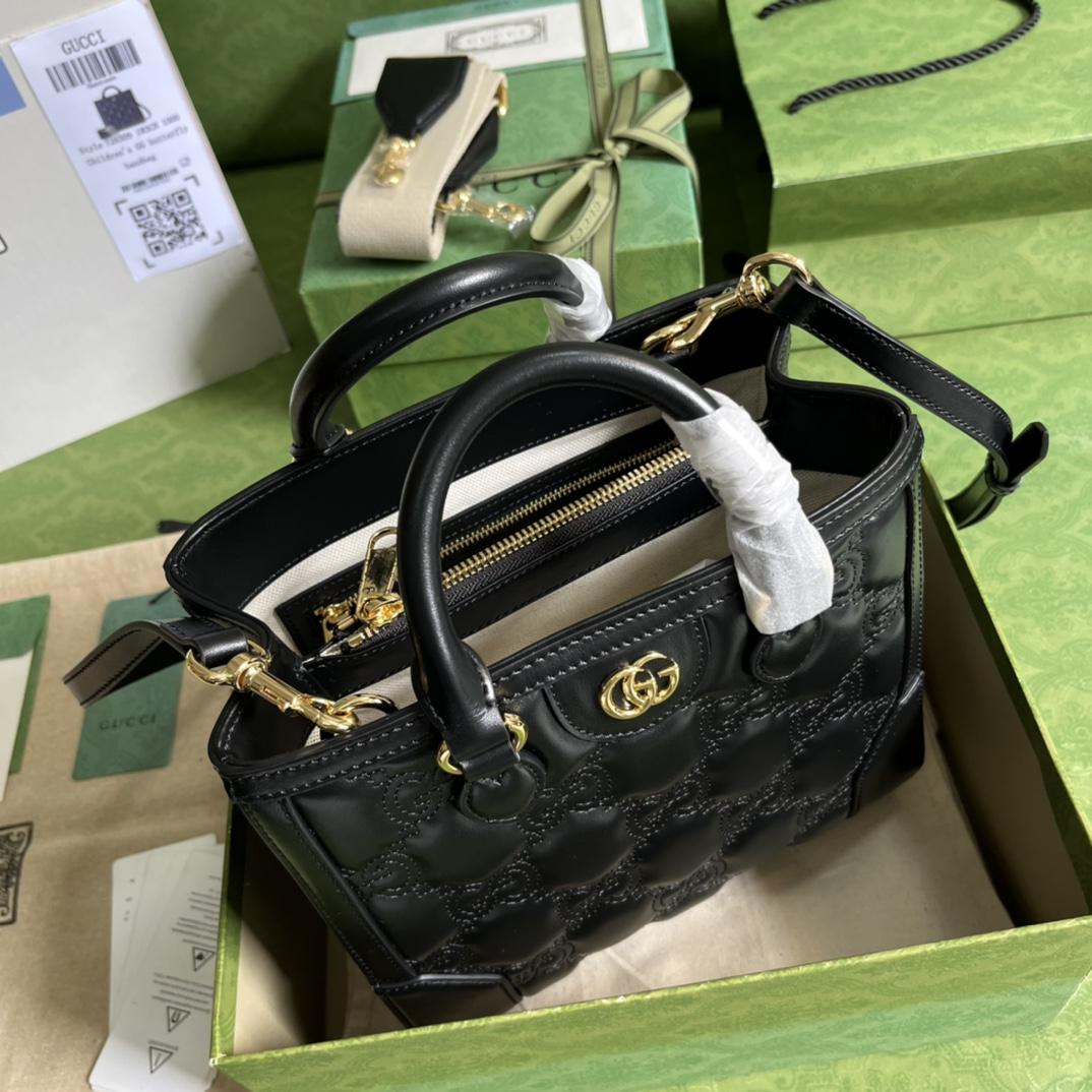 Gucci GG Matelasse MIni Top-Griff-Tasche (23 x 22 x 10 cm) - EUR FASHION