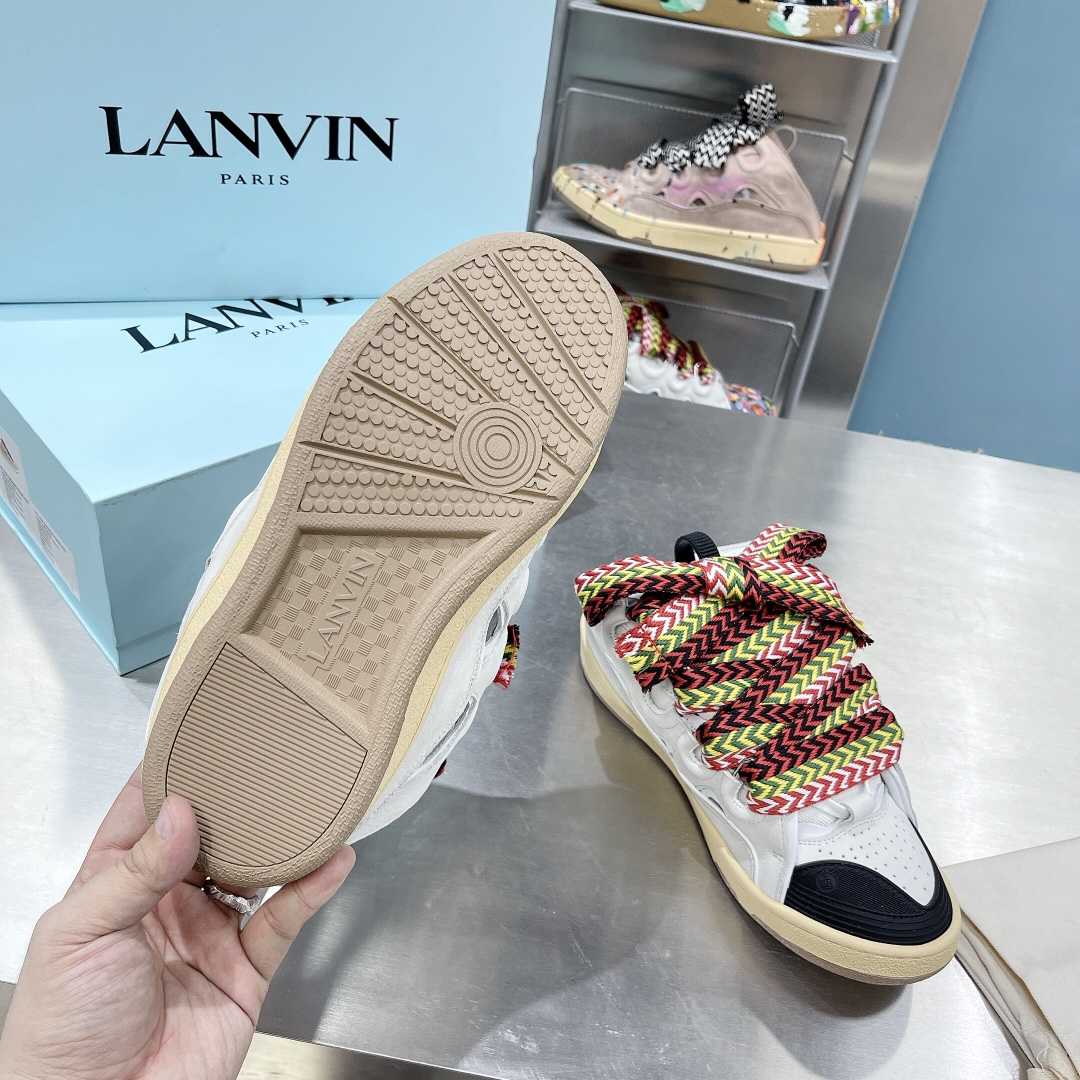 Lanvin-Sneaker aus technischem Leder und glitzerndem Material - EUR FASHION