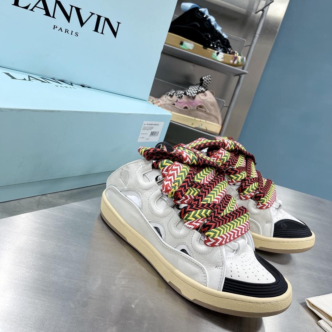 Lanvin-Sneaker aus technischem Leder und glitzerndem Material - EUR FASHION